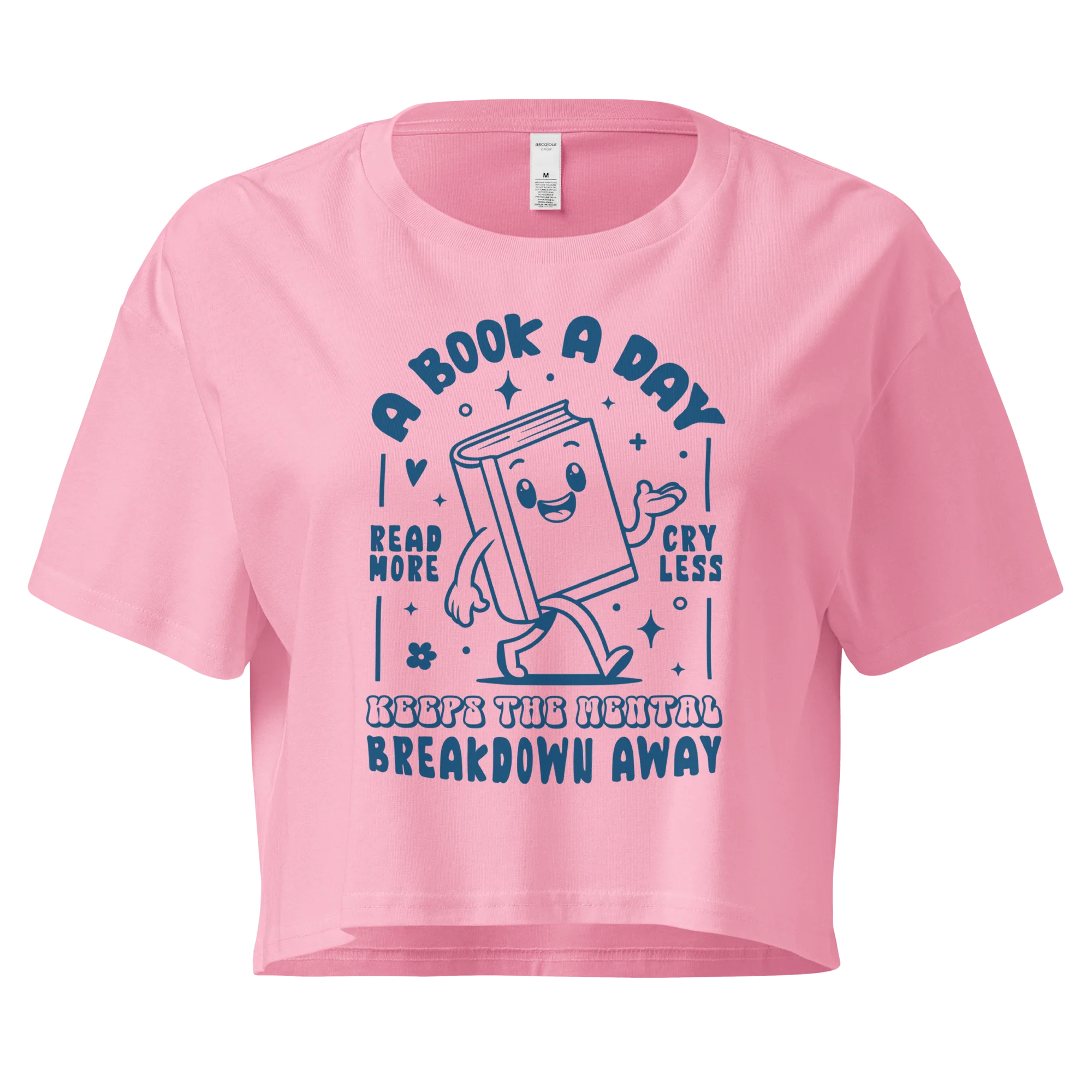 A Book a Day Mental Breakdown Away Crop Tee - Image 3