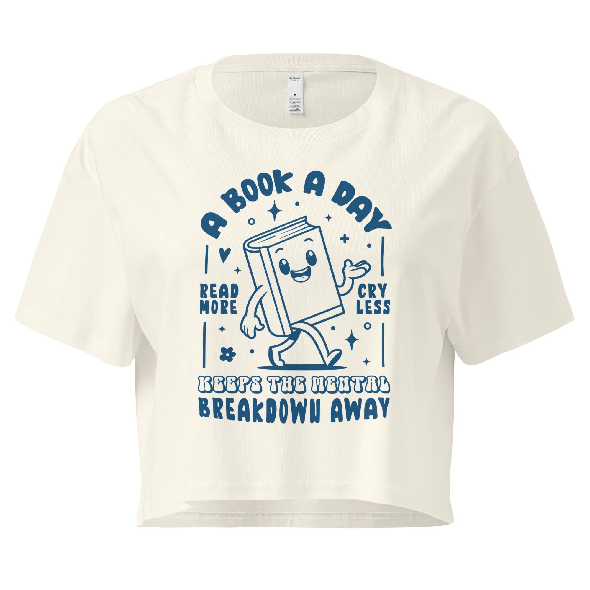 A Book a Day Mental Breakdown Away Crop Tee - Image 4