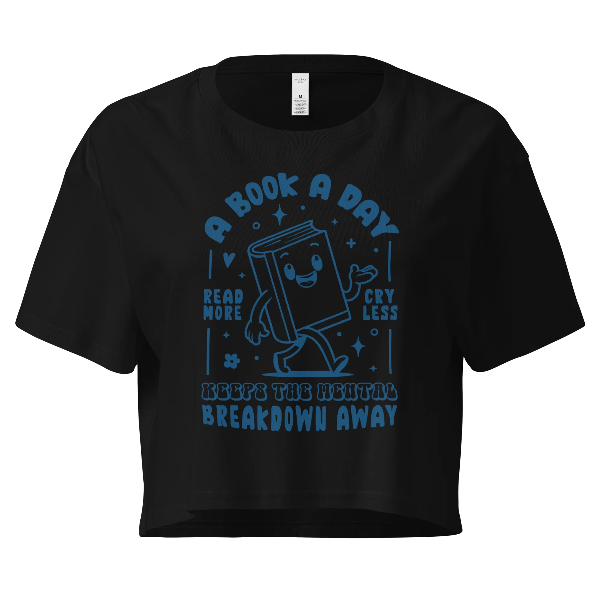 A Book a Day Mental Breakdown Away Crop Tee - Image 6