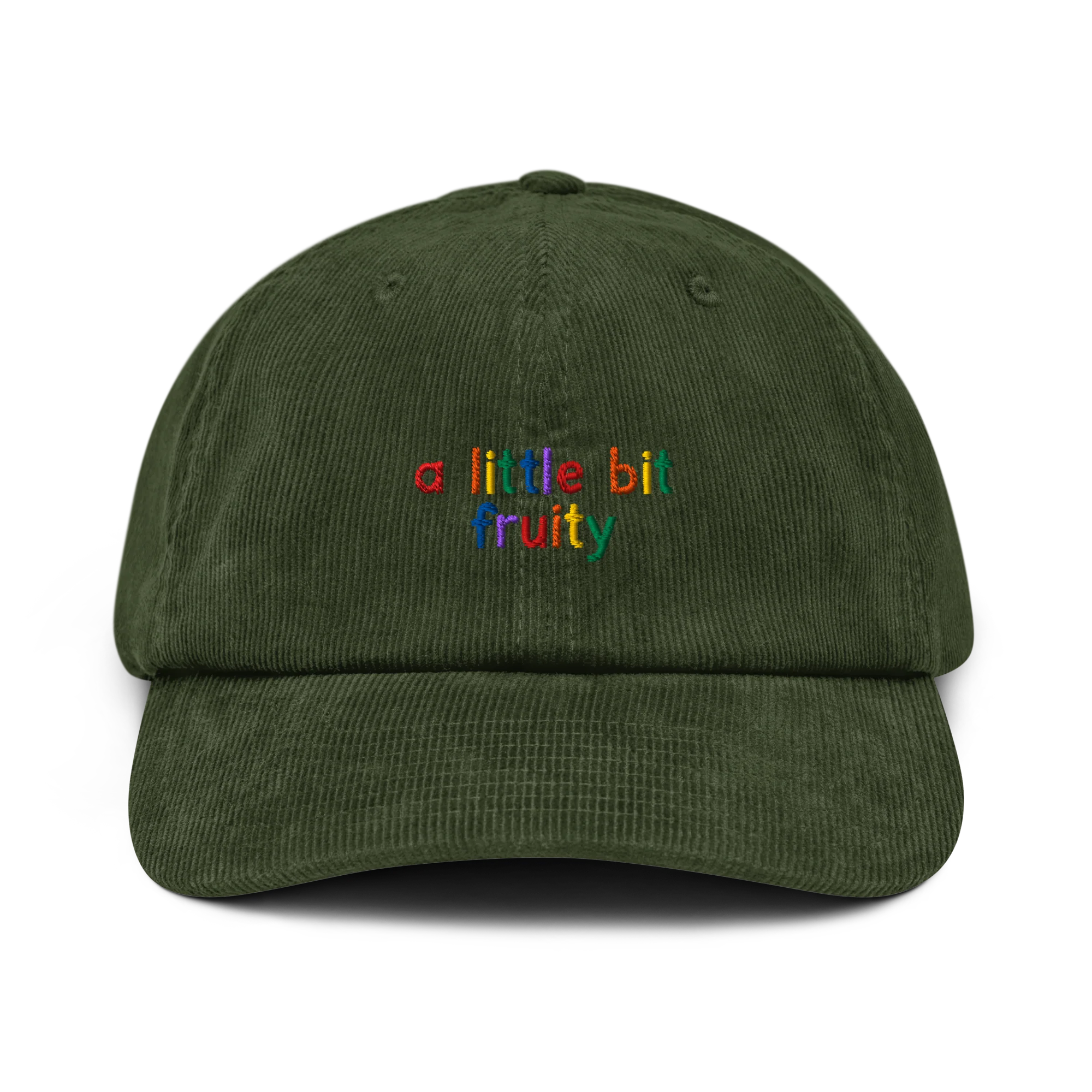 A Little Bit Fruity Pride Embroidered Corduroy Hat