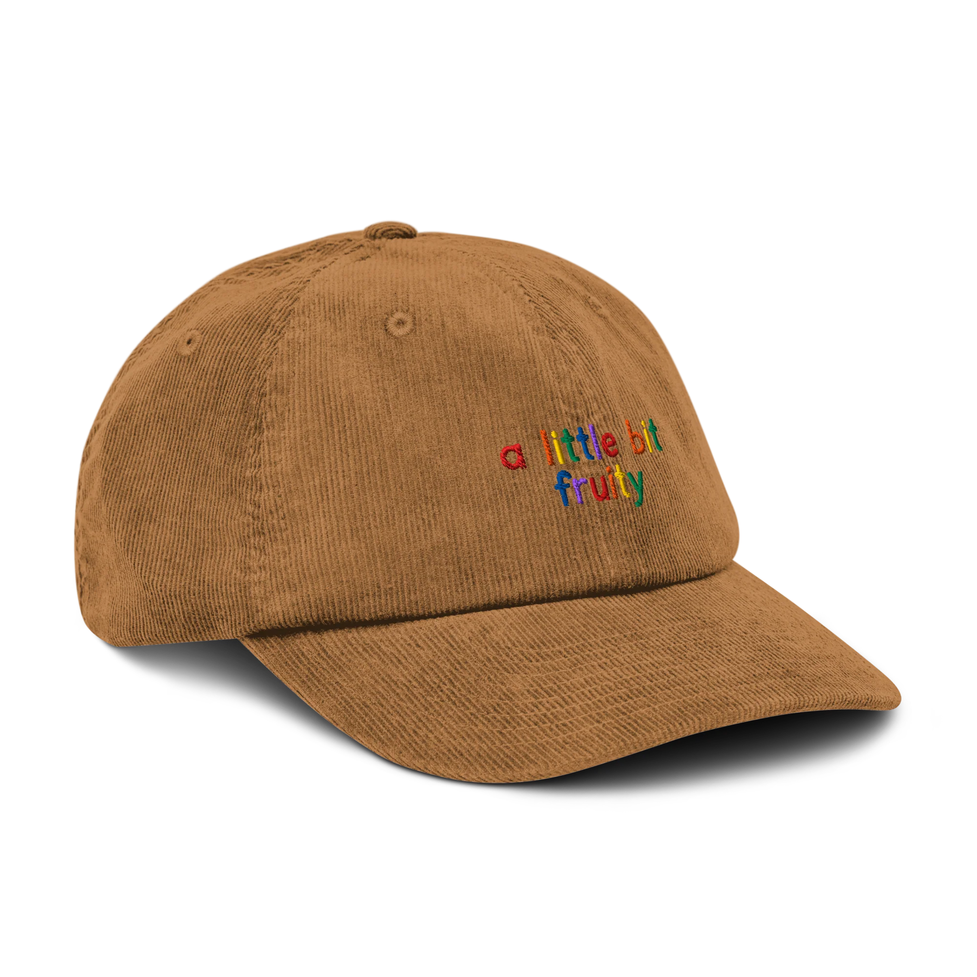 A Little Bit Fruity Pride Embroidered Corduroy Hat - Image 11