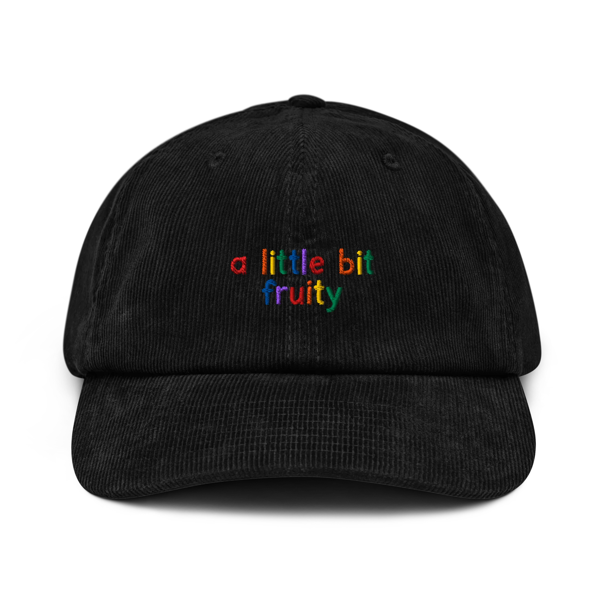 A Little Bit Fruity Pride Embroidered Corduroy Hat - Image 4