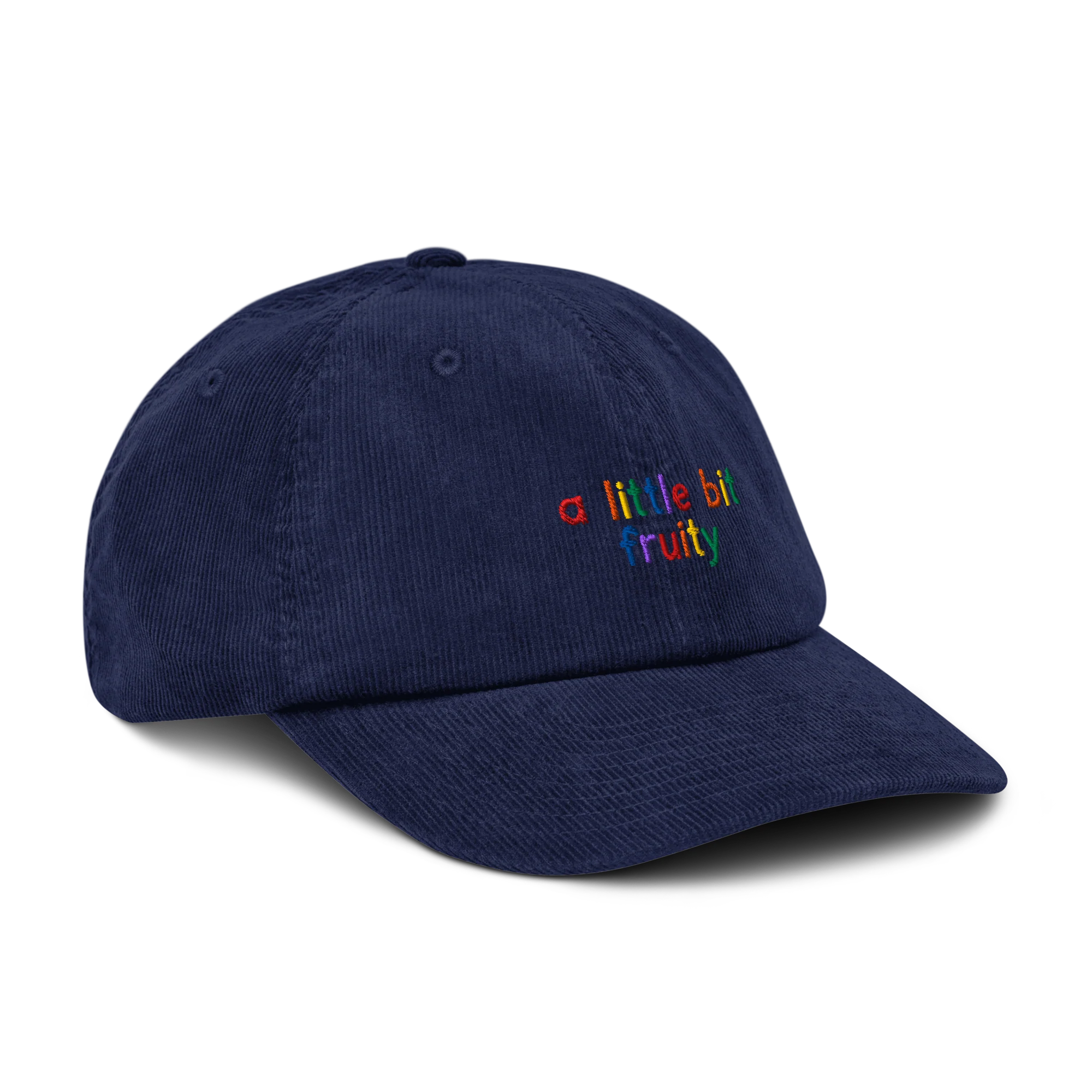 A Little Bit Fruity Pride Embroidered Corduroy Hat - Image 7