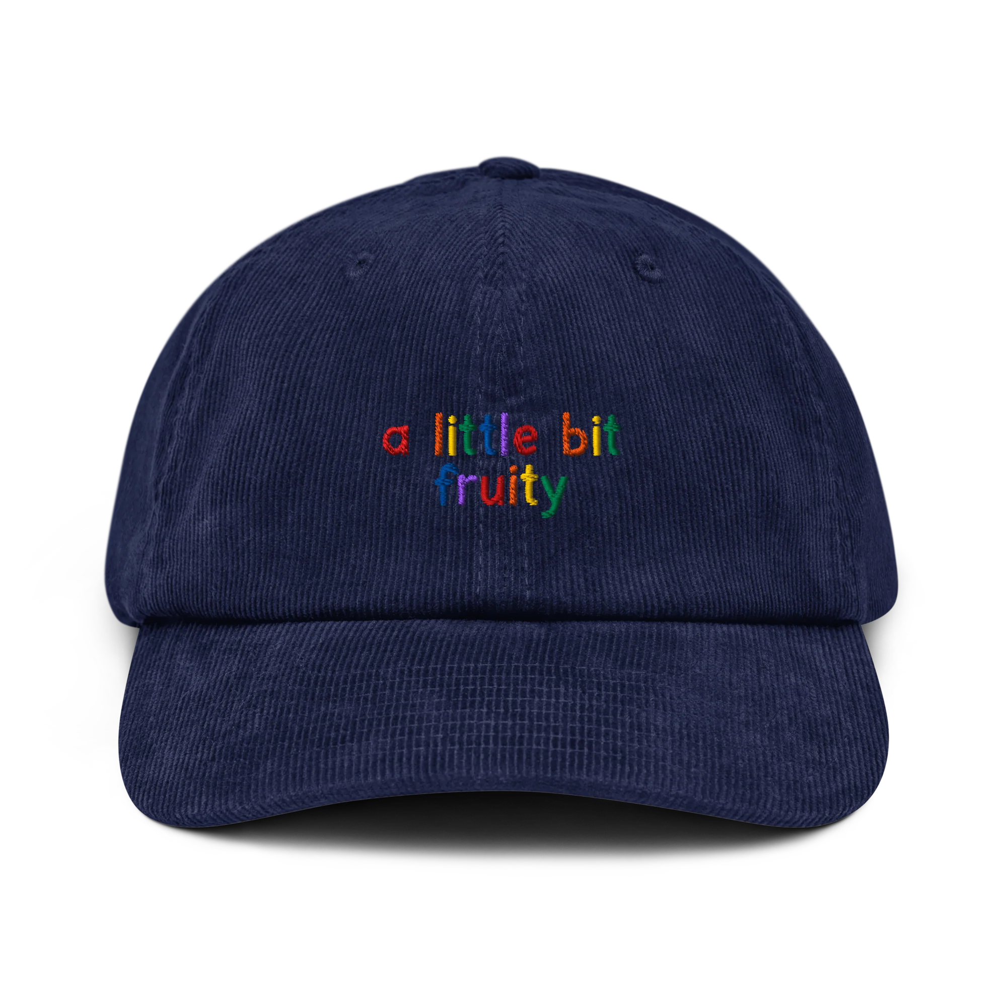 A Little Bit Fruity Pride Embroidered Corduroy Hat - Image 8