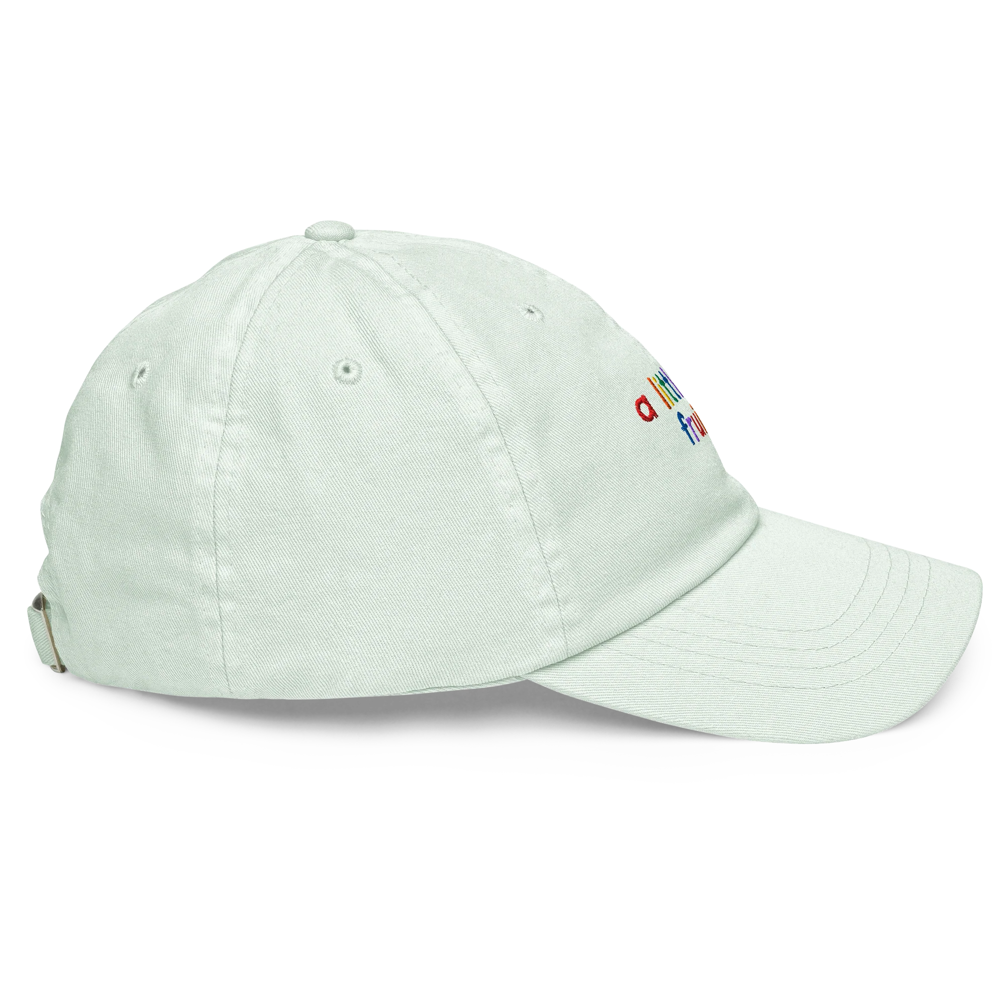 A Little Bit Fruity Pride Embroidered Pastel Baseball Cap - Image 11