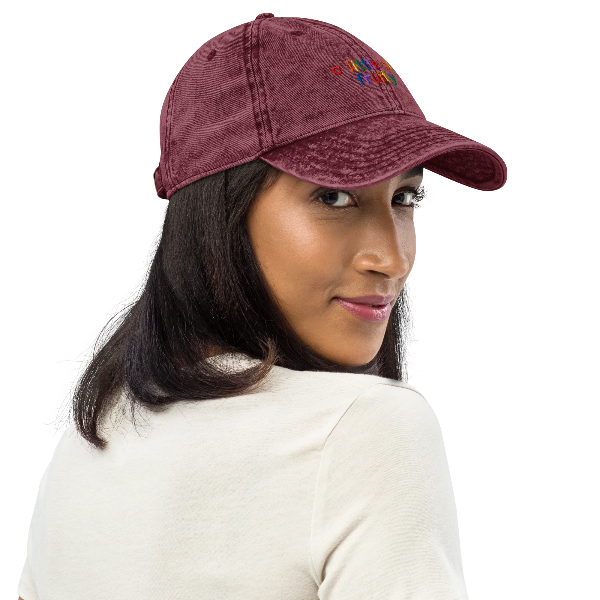 A Little Bit Fruity Pride Embroidered Vintage Cap - Image 10