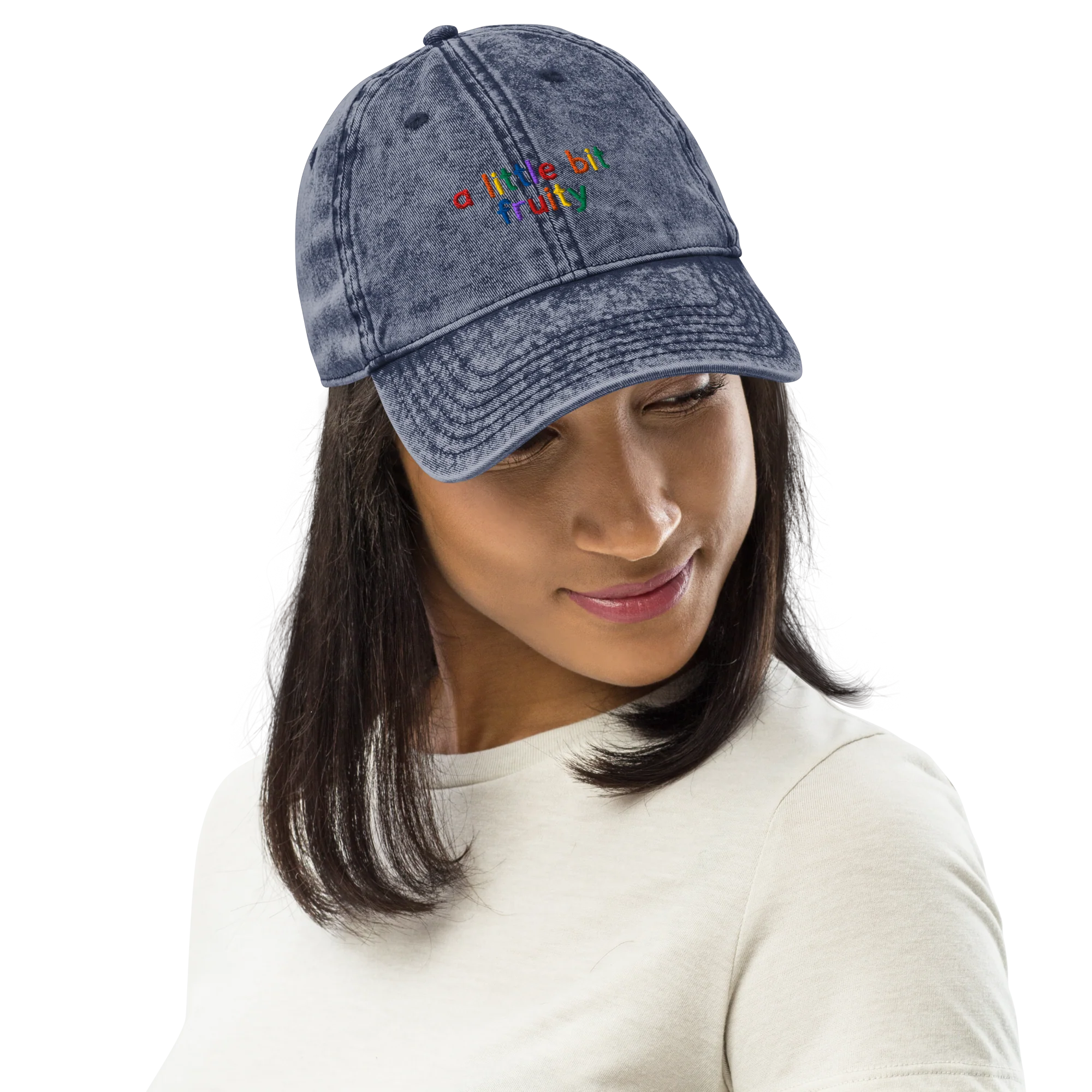 A Little Bit Fruity Pride Embroidered Vintage Cap - Image 2