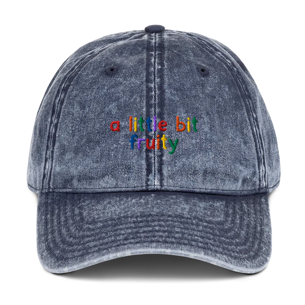 A Little Bit Fruity Pride Embroidered Vintage Cap - Image 3