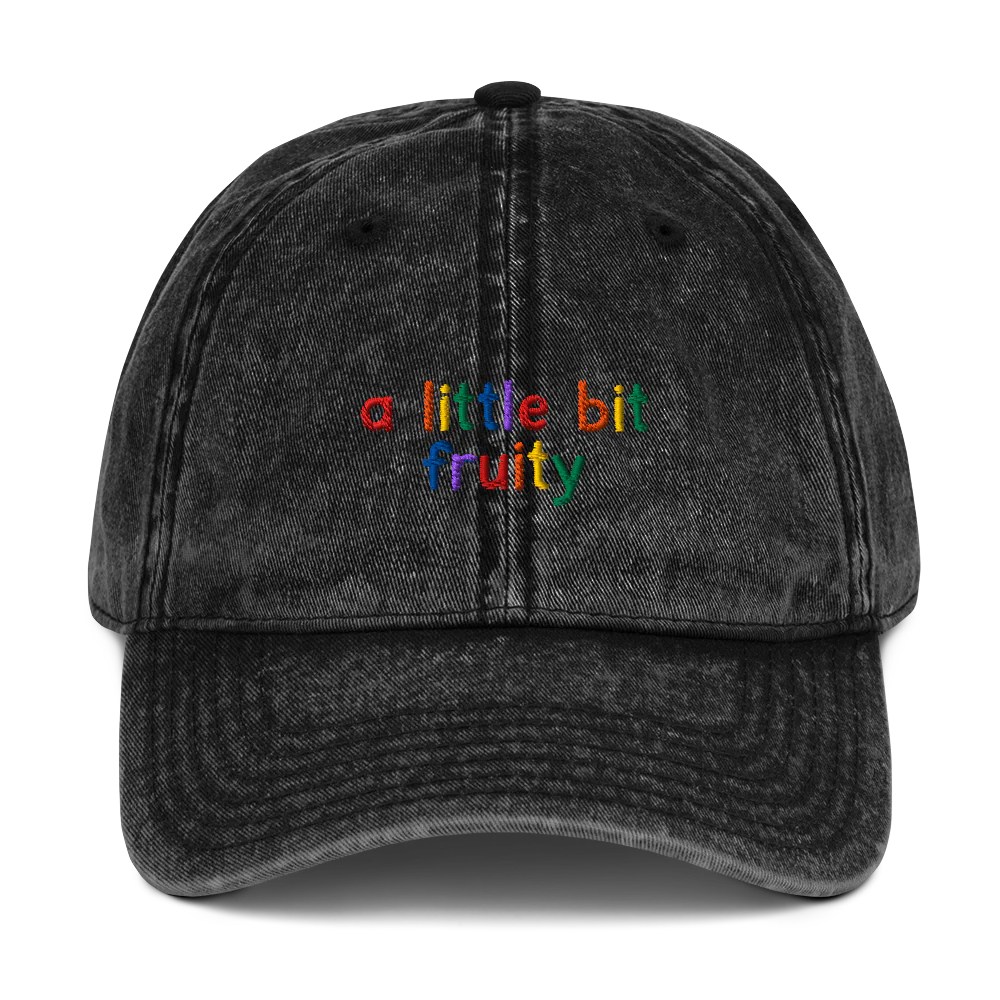 A Little Bit Fruity Pride Embroidered Vintage Cap - Image 4