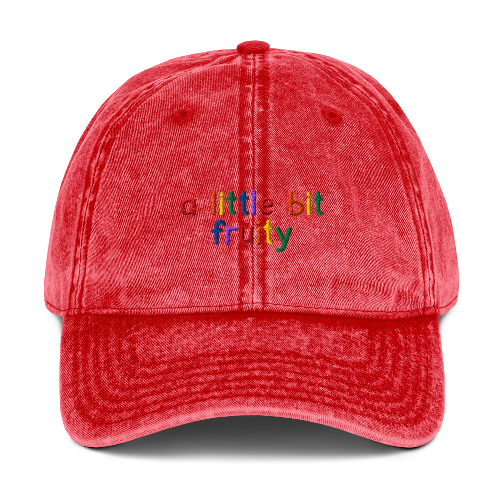 A Little Bit Fruity Pride Embroidered Vintage Cap - Image 7
