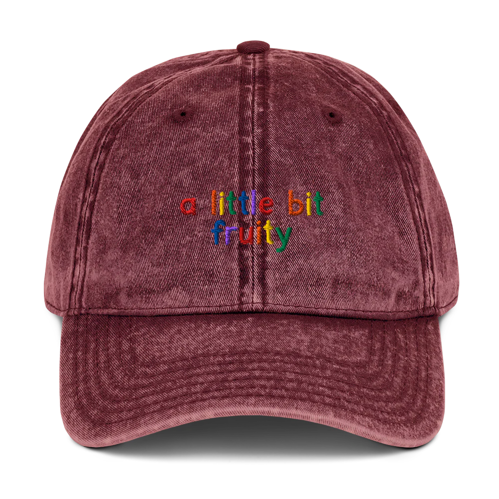 A Little Bit Fruity Pride Embroidered Vintage Cap - Image 8