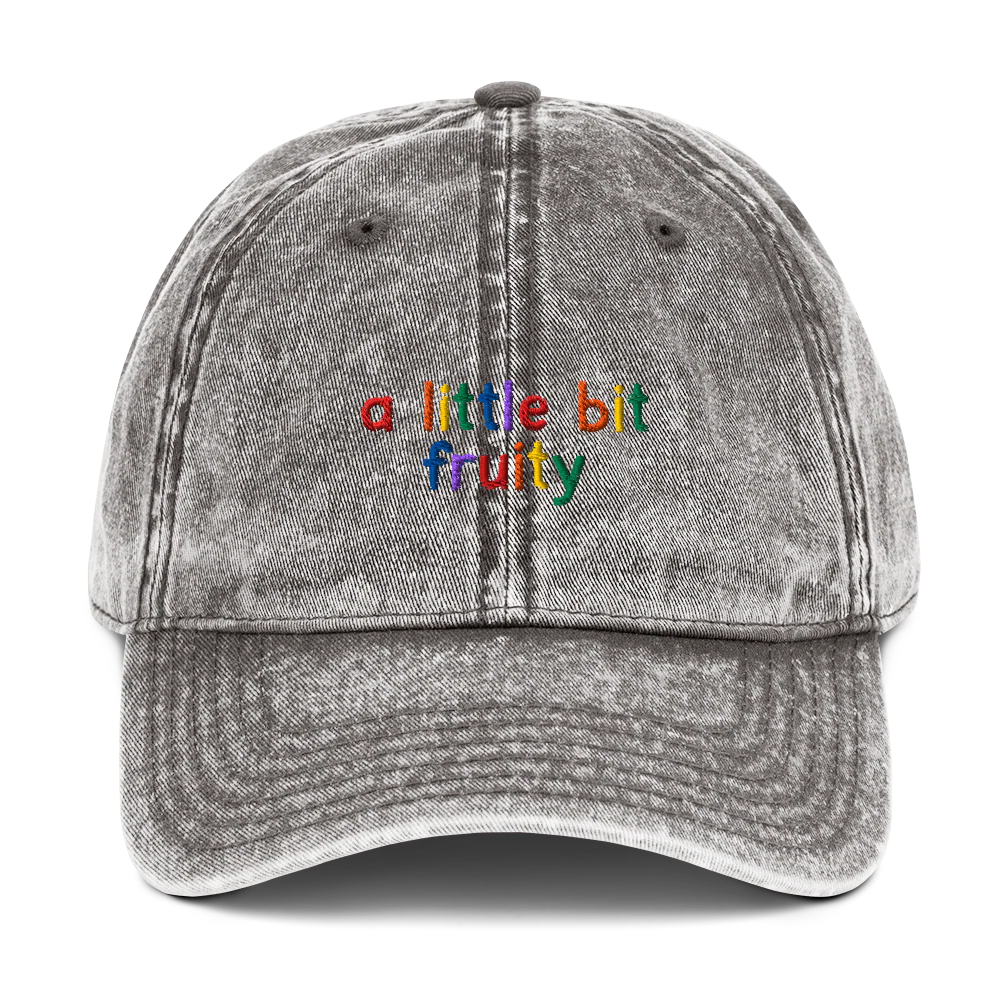 A Little Bit Fruity Pride Embroidered Vintage Cap - Image 9