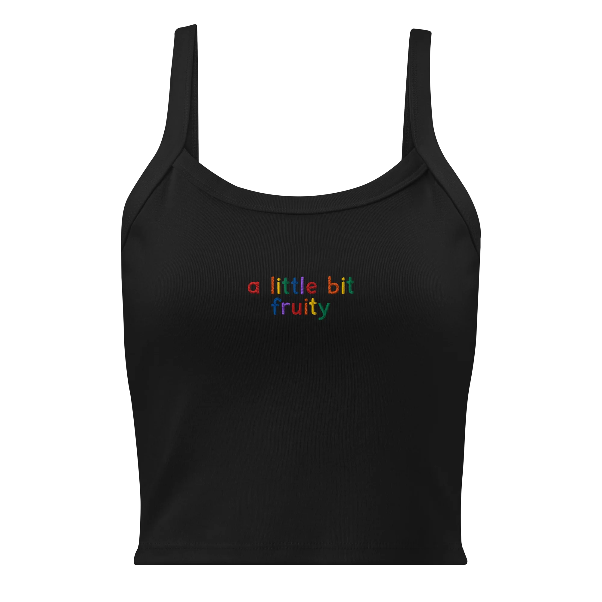 A Little Bit Fruity Pride Rib Embroidered Tank Top - Image 3