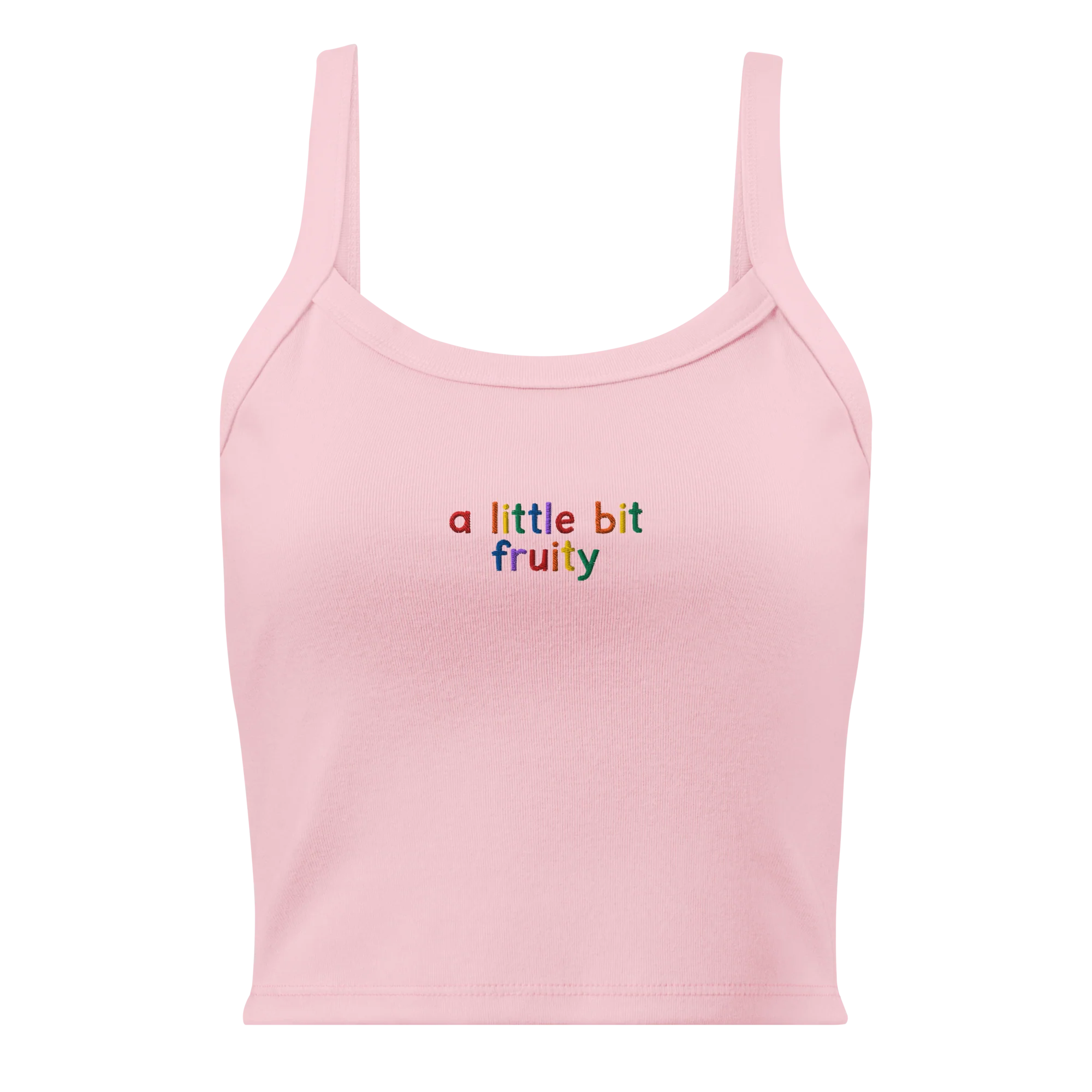 A Little Bit Fruity Pride Rib Embroidered Tank Top - Image 4