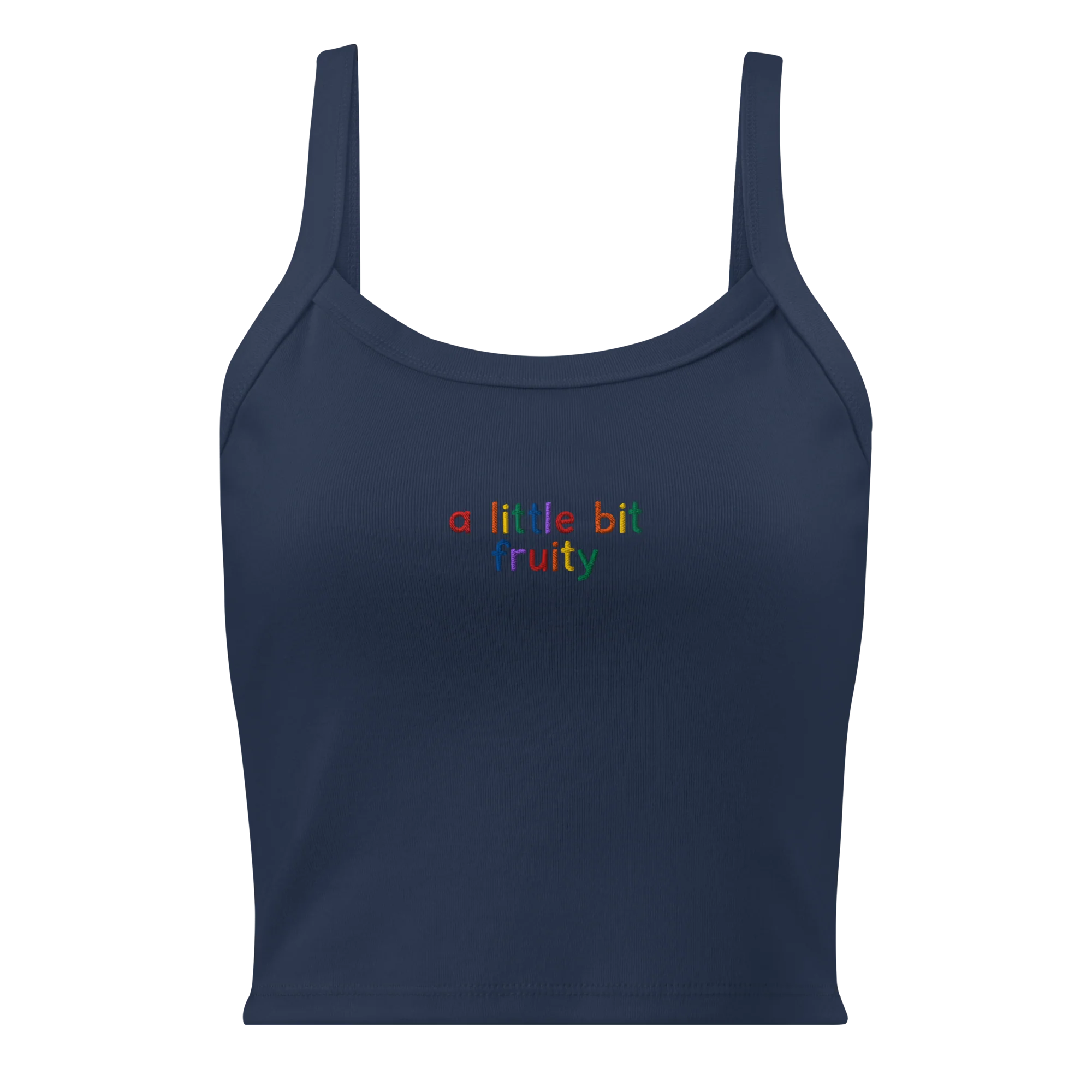 A Little Bit Fruity Pride Rib Embroidered Tank Top - Image 5