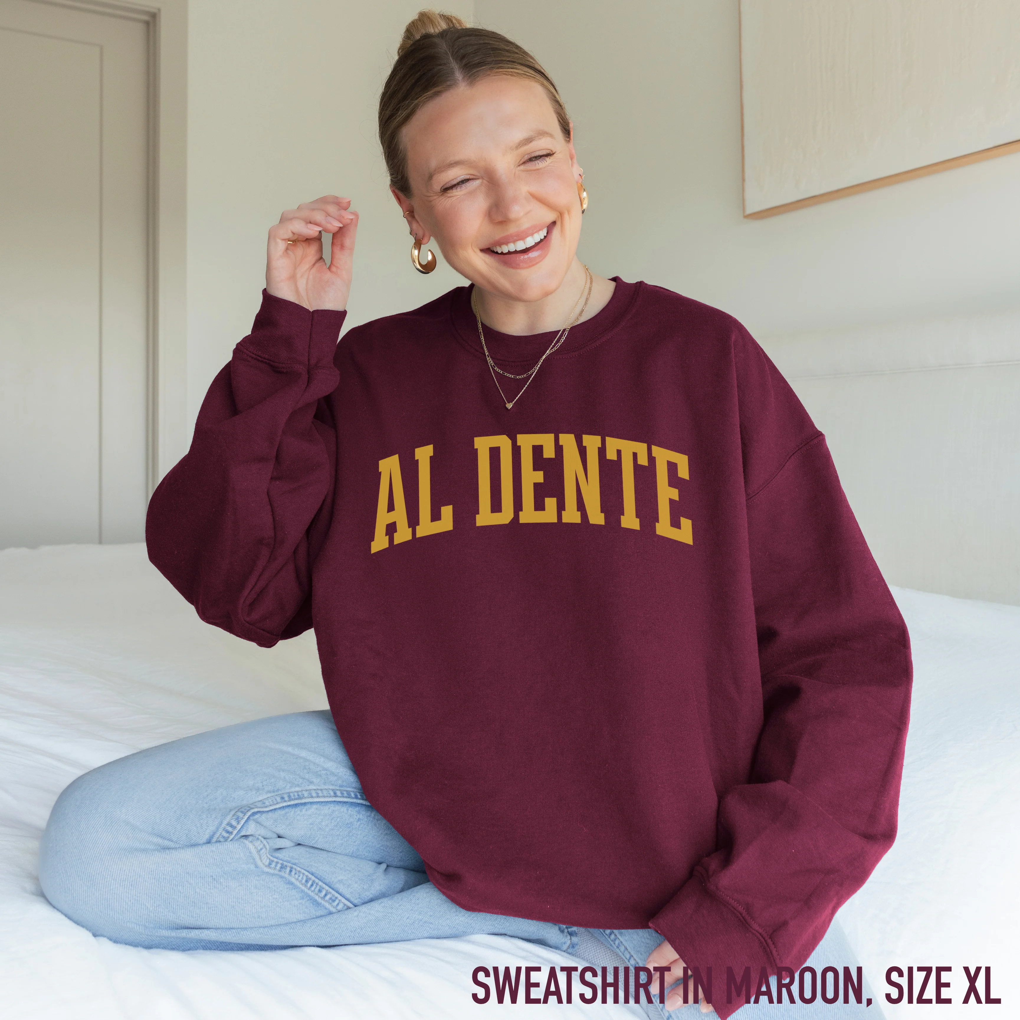 Al Dente Pasta Varsity Sweatshirt - Image 2