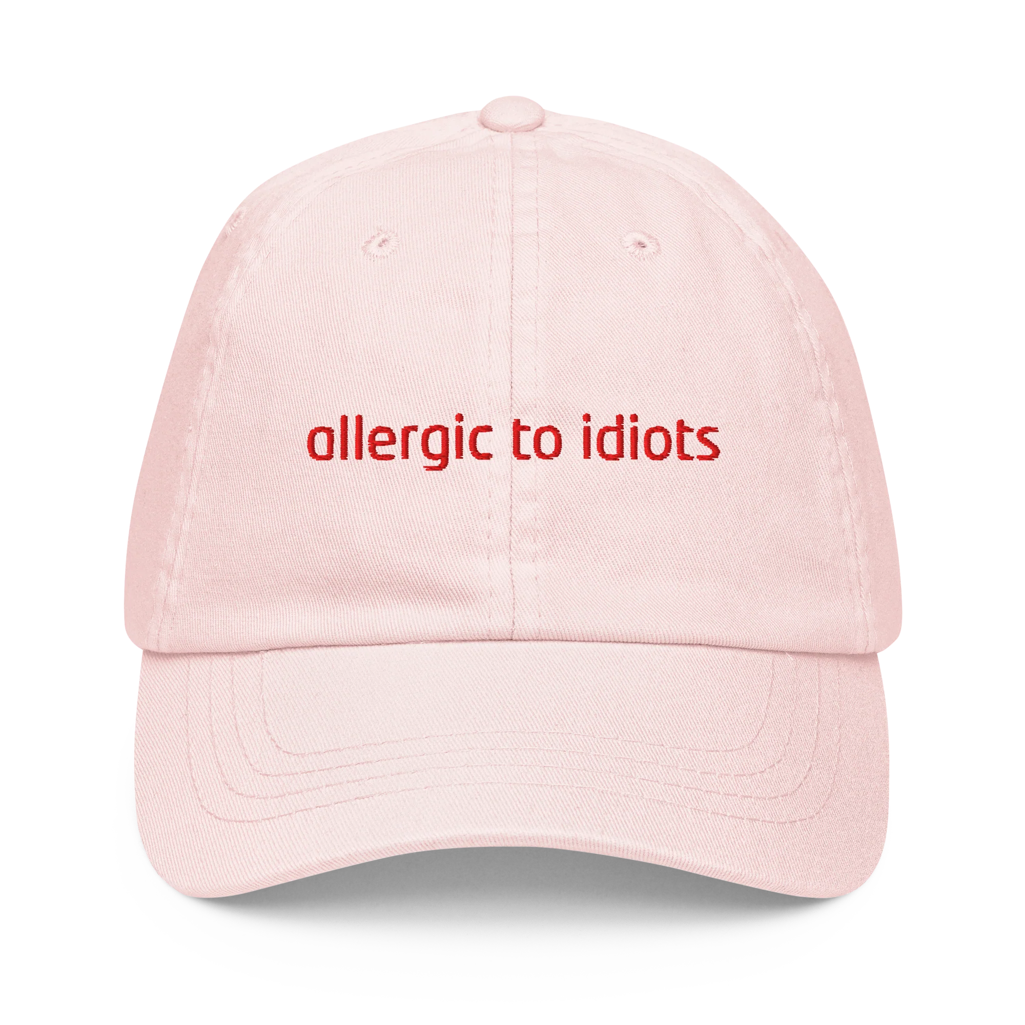 Allergic To Idiots Embroidered Pastel Baseball Cap - Image 4