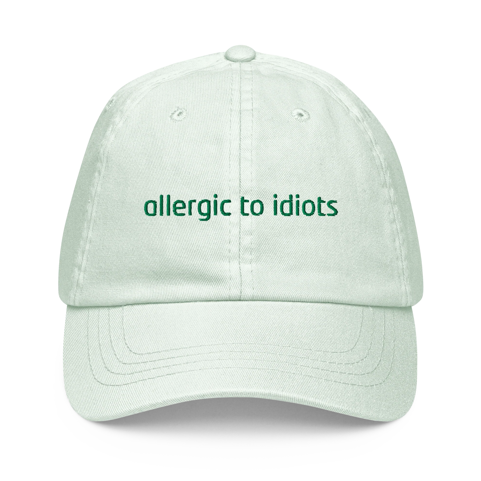 Allergic To Idiots Embroidered Pastel Baseball Cap - Image 7