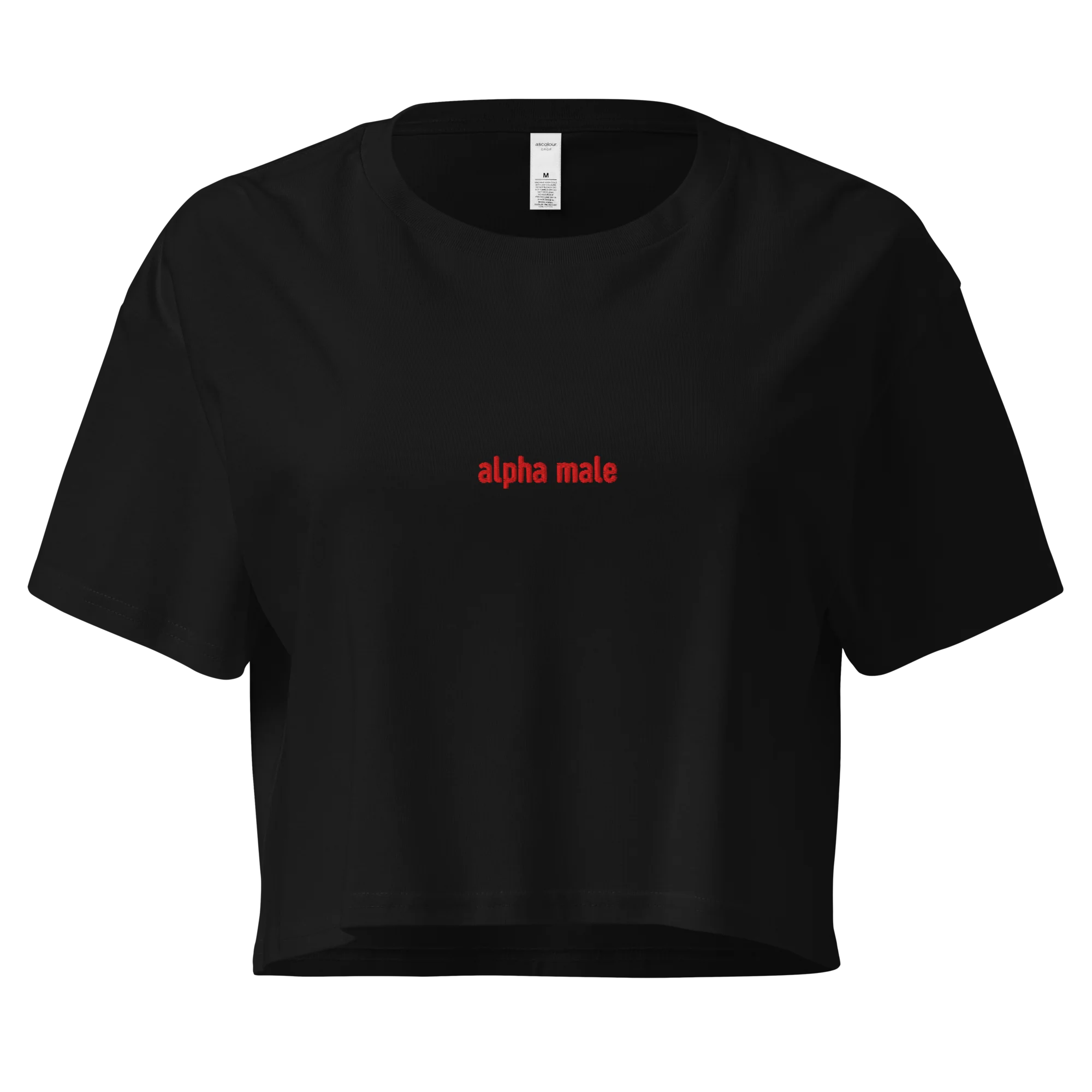Alpha Male Feminist Embroidered Crop Tee - Image 7