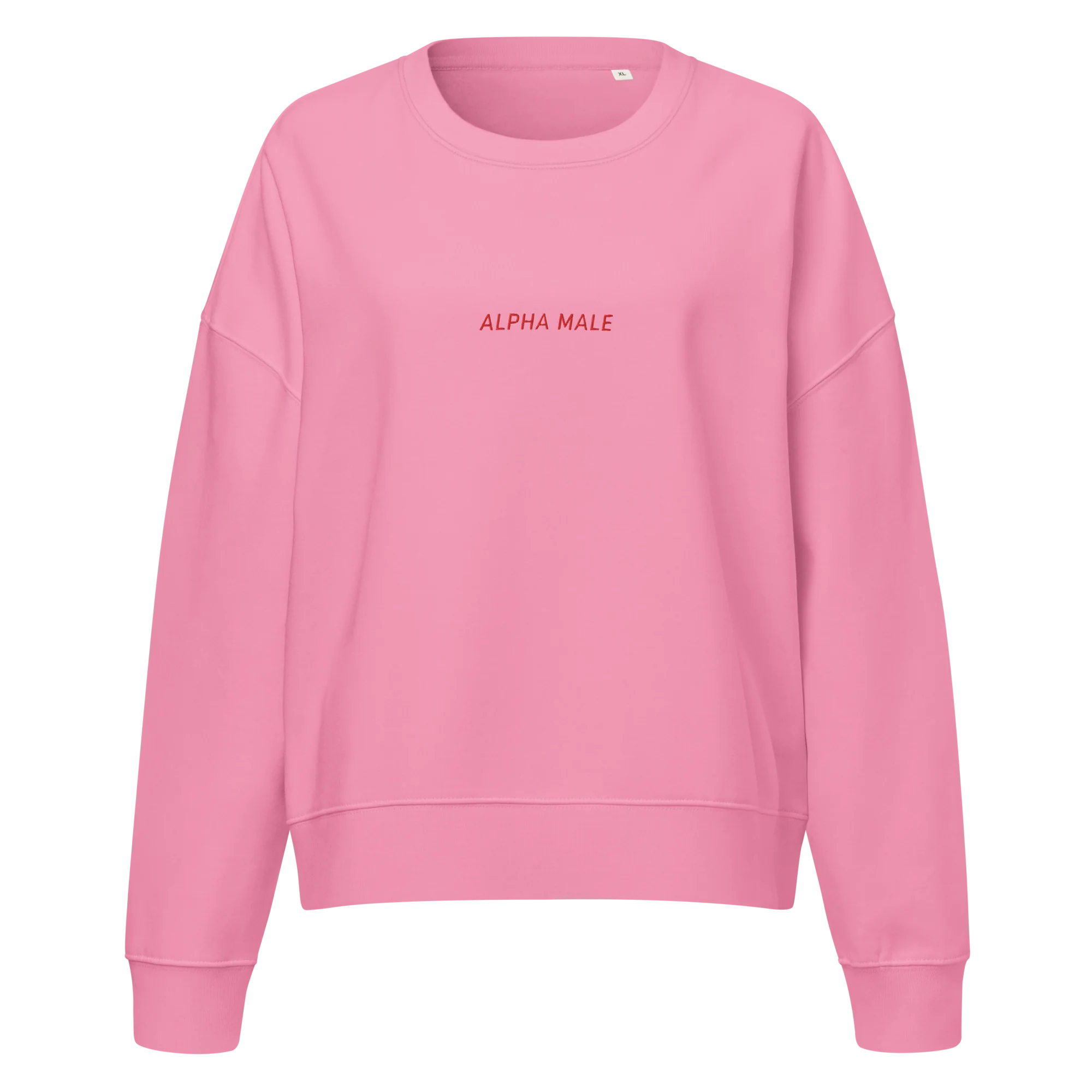 Alpha Male Feminist Embroidered Women’s Organic Sweatshirt - Image 3