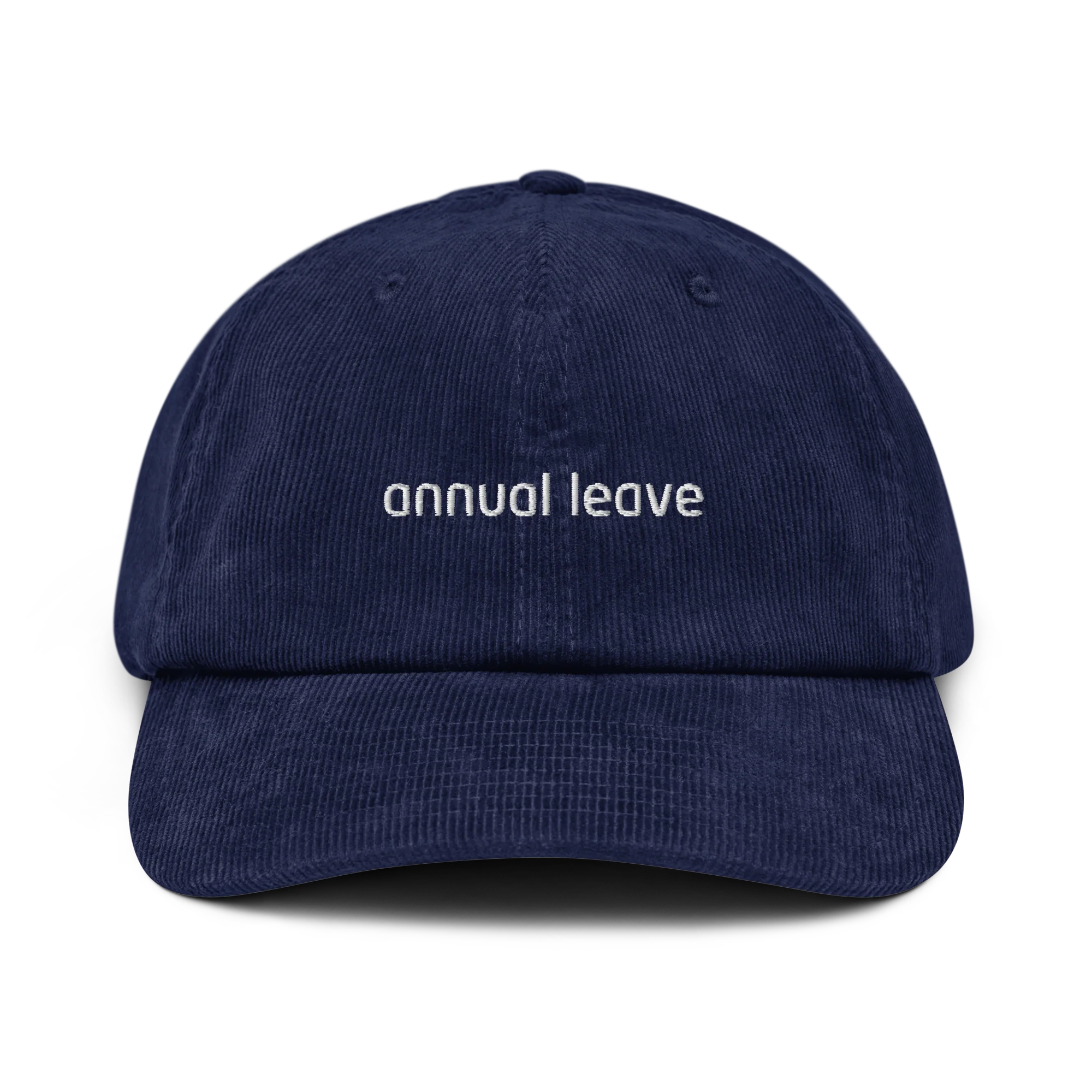 Annual Leave Embroidered Corduroy Hat