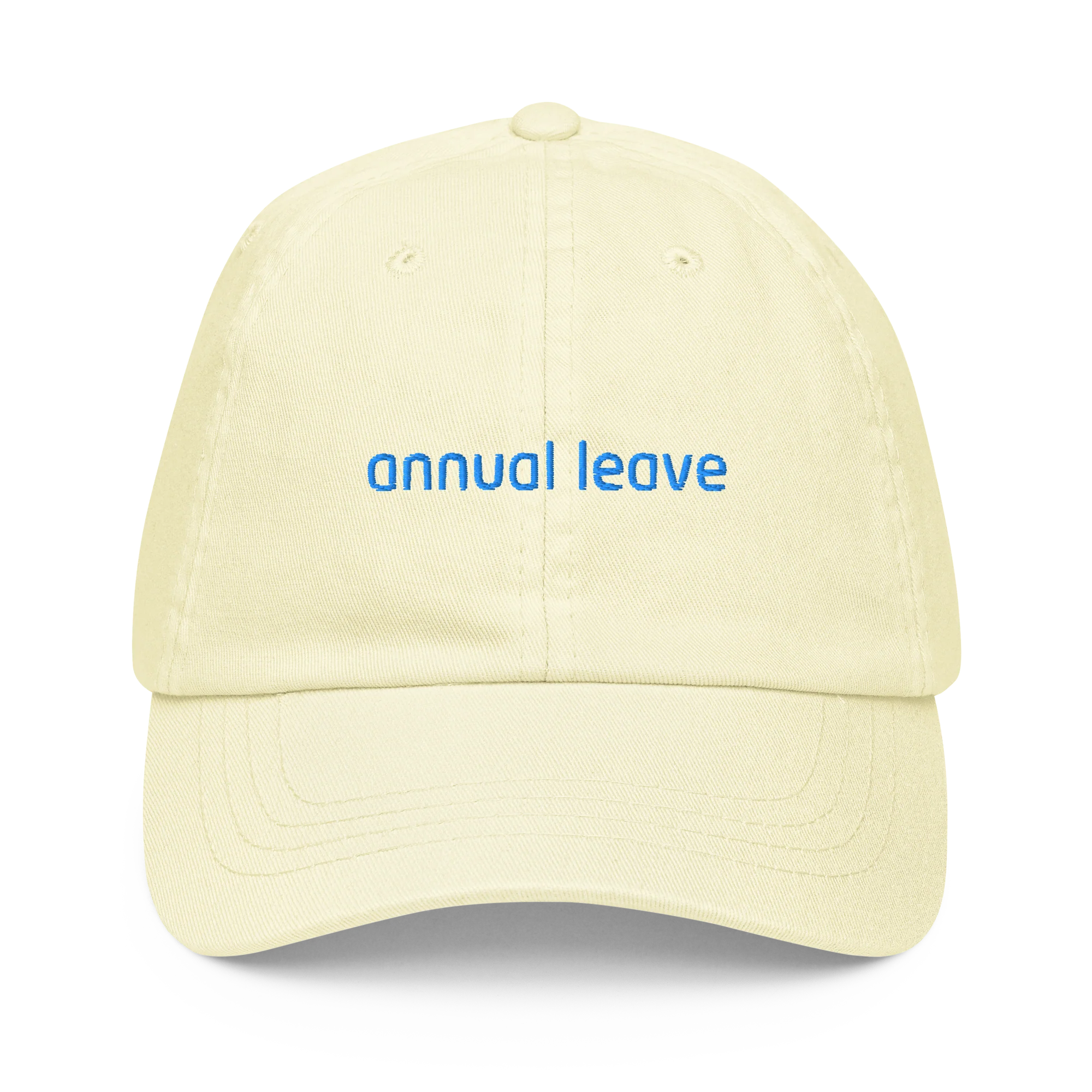 Annual Leave Embroidered Pastel Baseball Cap