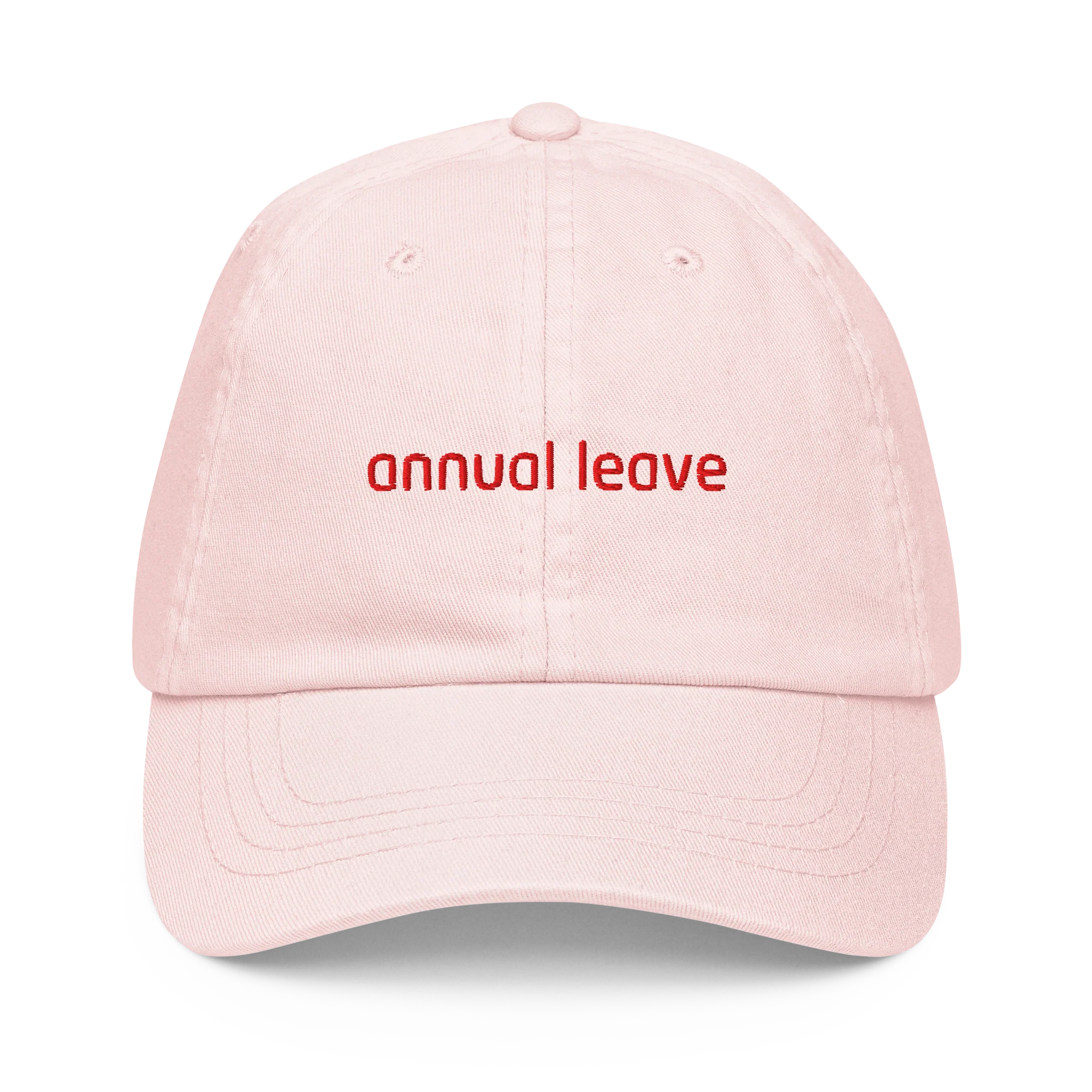 Annual Leave Embroidered Pastel Baseball Cap - Image 6