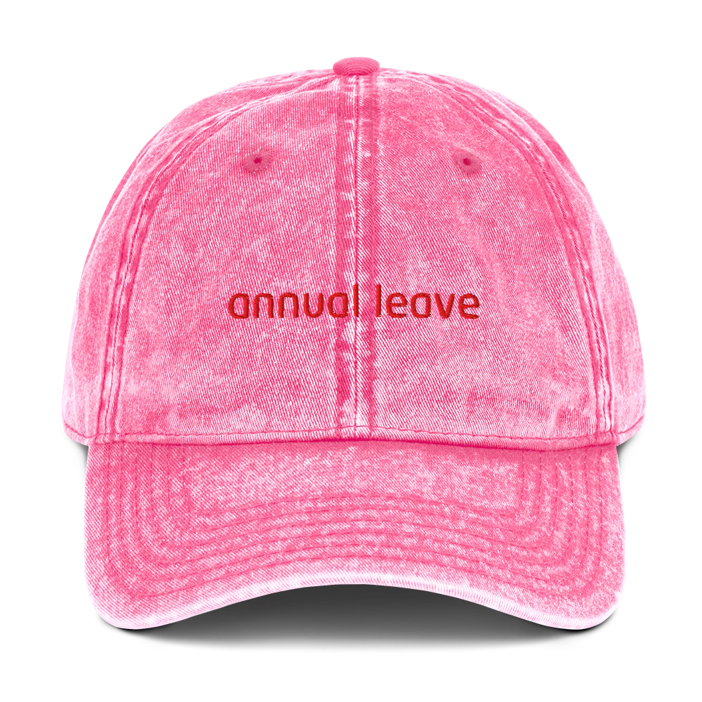 Annual Leave Embroidered Vintage Cap - Image 3
