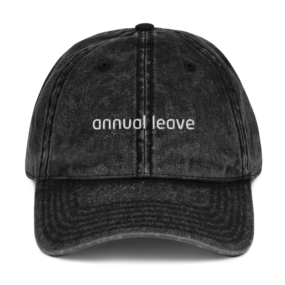 Annual Leave Embroidered Vintage Cap - Image 5