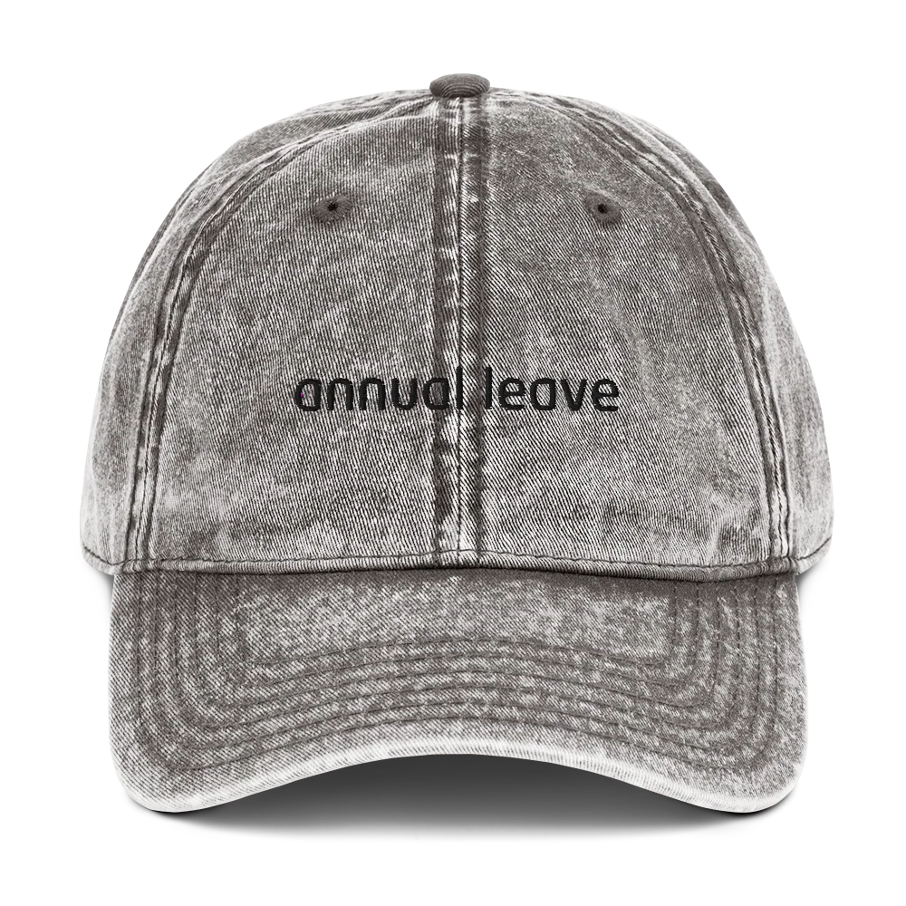 Annual Leave Embroidered Vintage Cap - Image 6