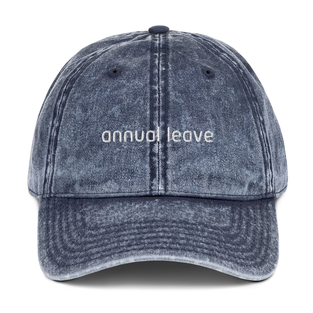 Annual Leave Embroidered Vintage Cap - Image 9