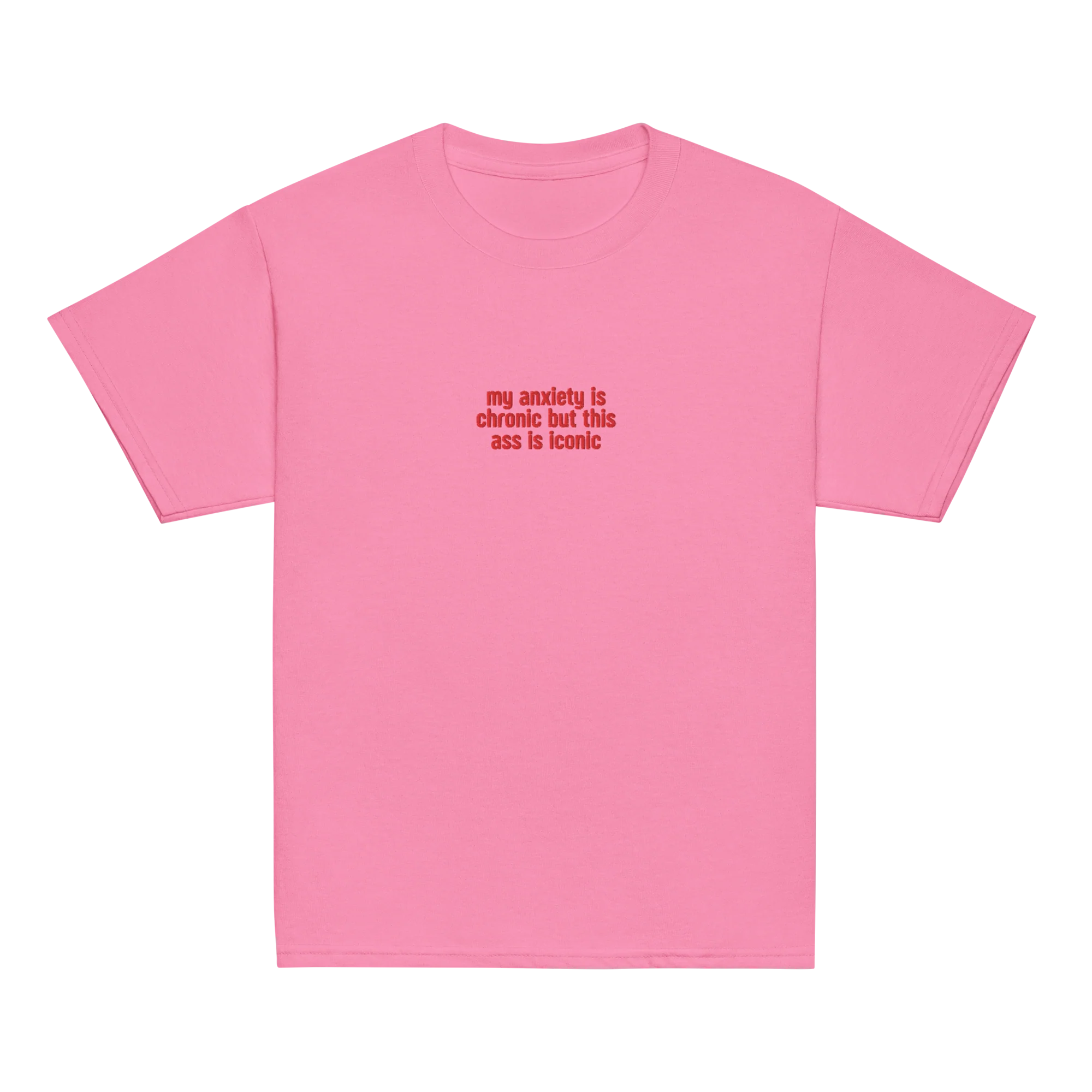 Anxiety Chronic Ass Iconic Embroidered Baby Tee - Image 5