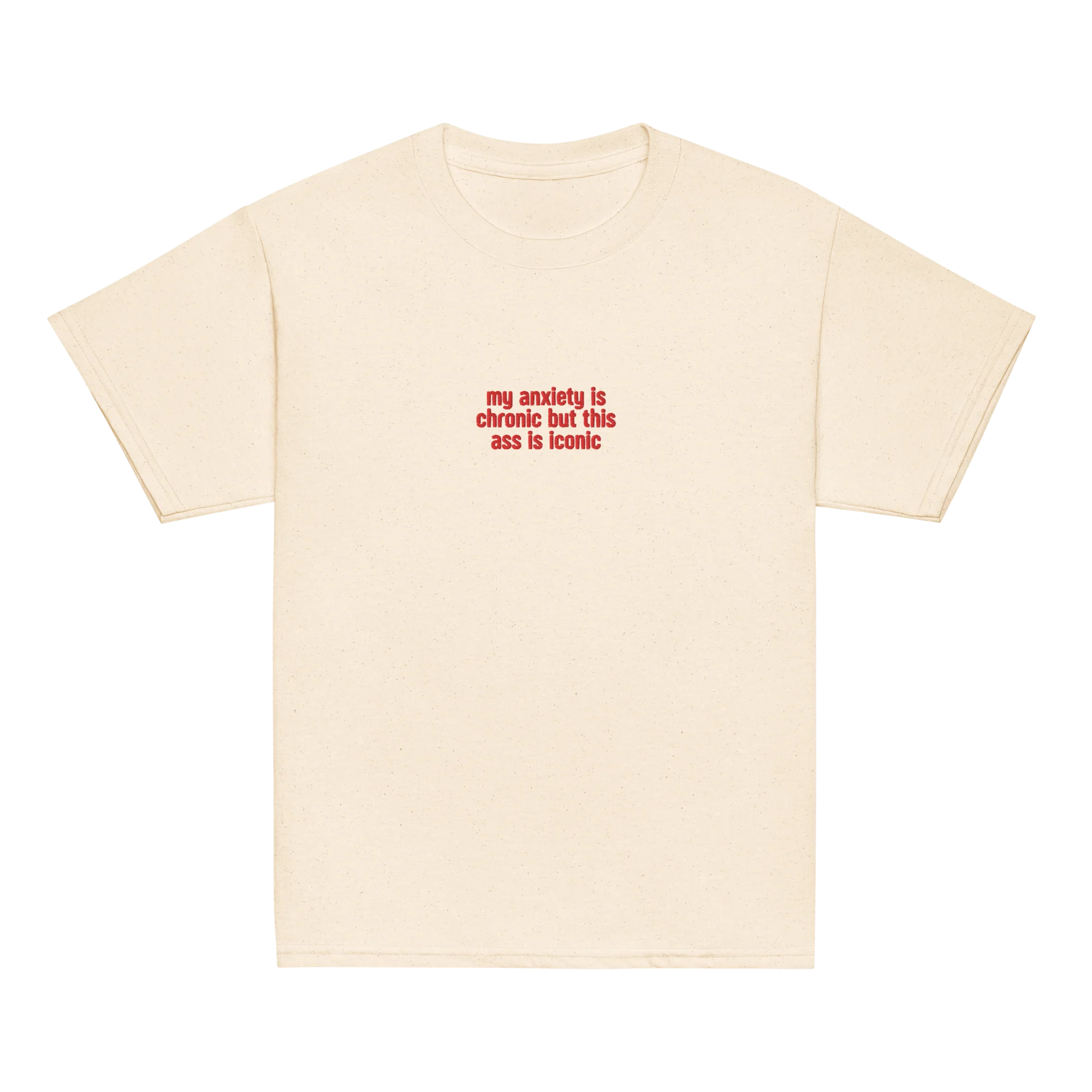 Anxiety Chronic Ass Iconic Embroidered Baby Tee - Image 7