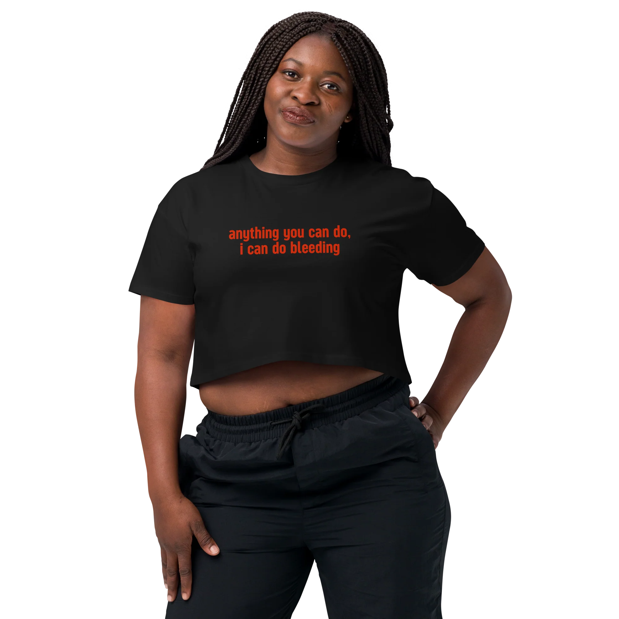 Anything You Can Do, I Can Do Bleeding Crop Tee - Image 5
