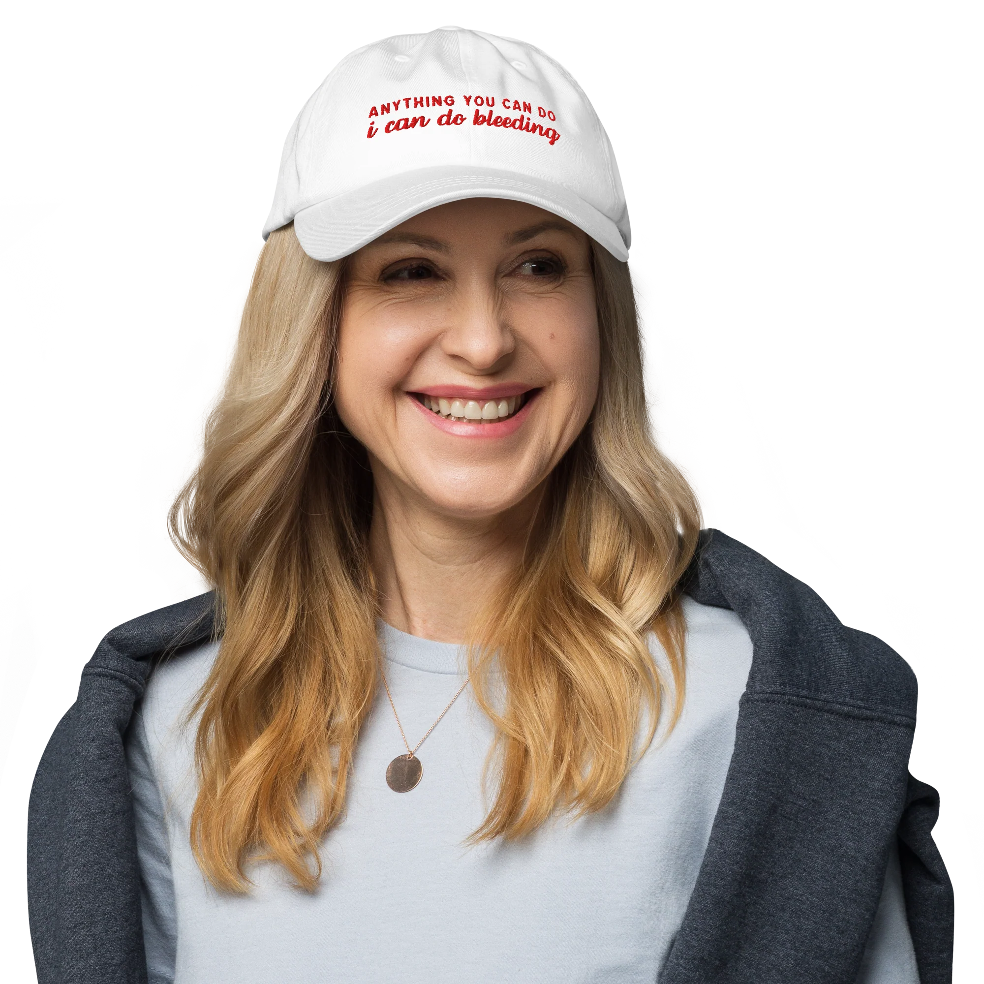 Anything You Can Do I Can Do Bleeding Embroidered Cap - Image 2