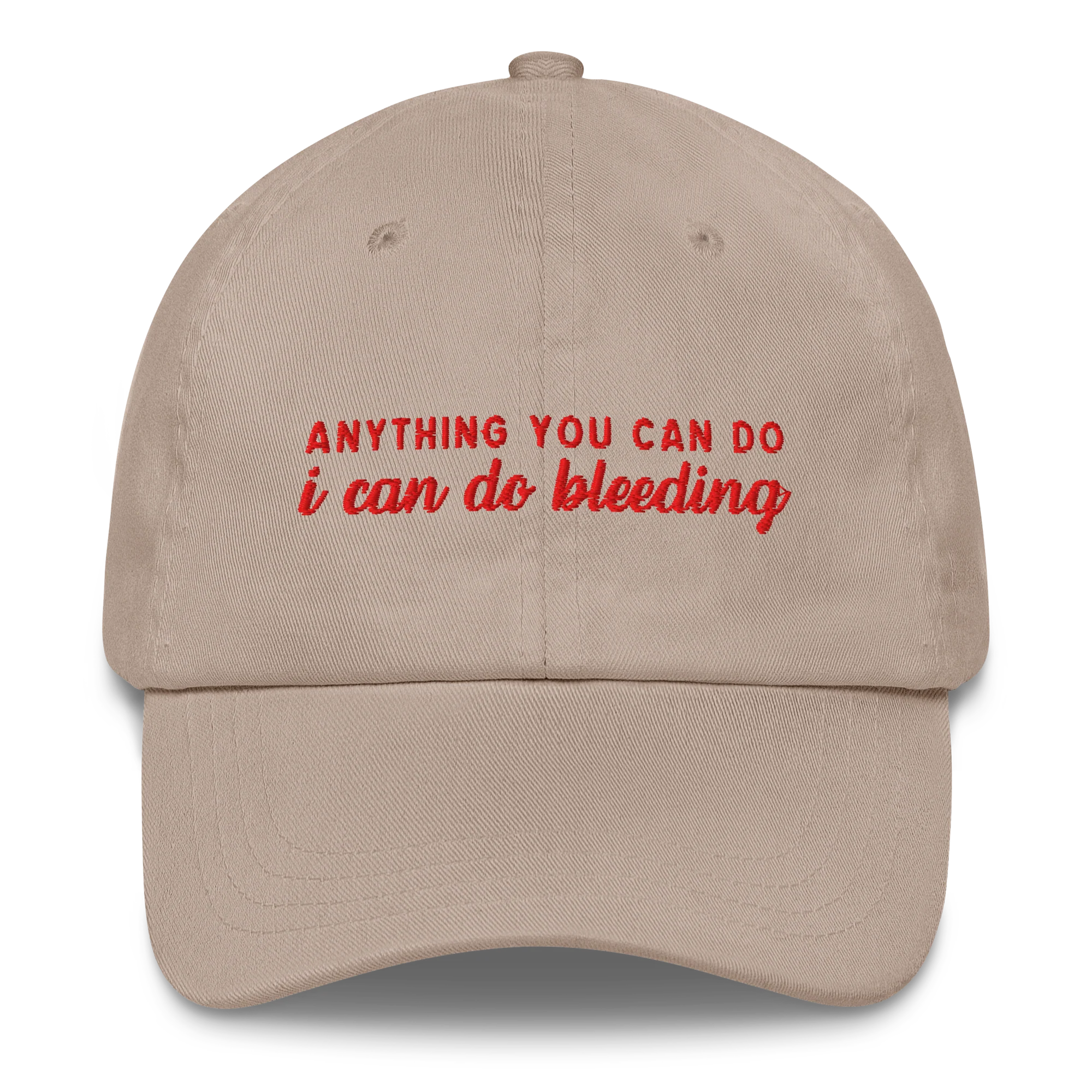 Anything You Can Do I Can Do Bleeding Embroidered Cap - Image 4