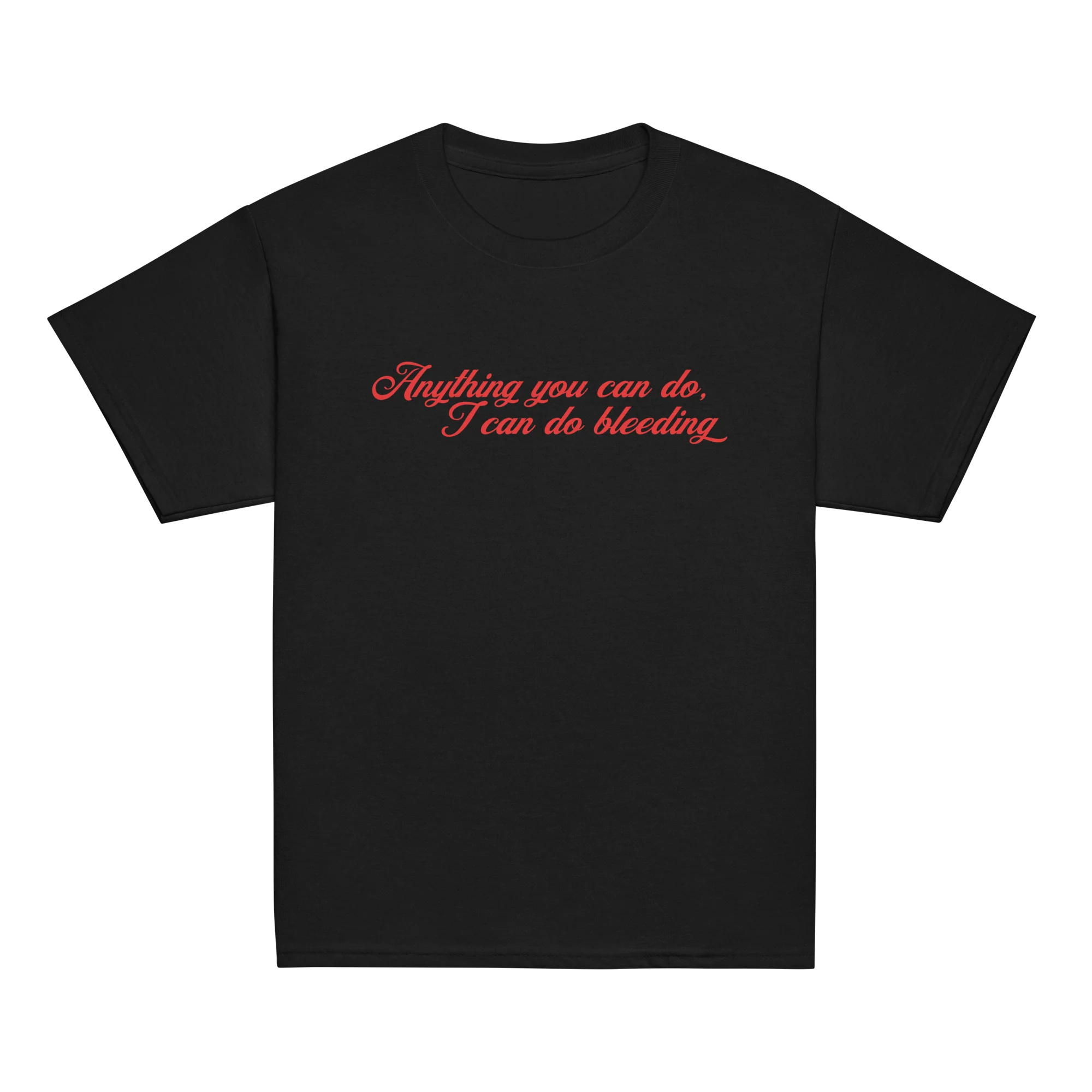 Anything You Can Do, I Can Do Bleeding Feminist Baby Tee - Image 5