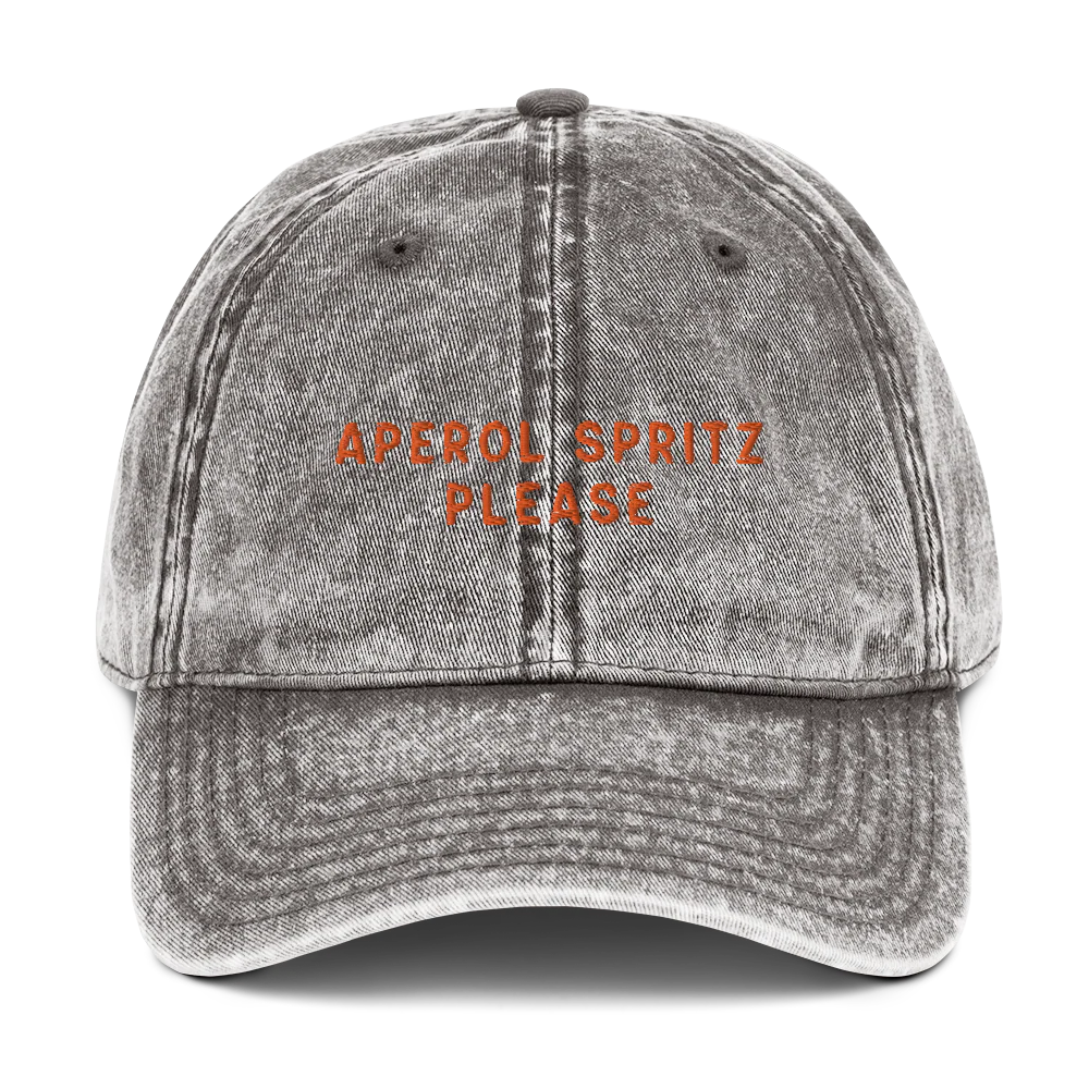 Aperol Spritz Please Embroidered Vintage Cap - Image 11