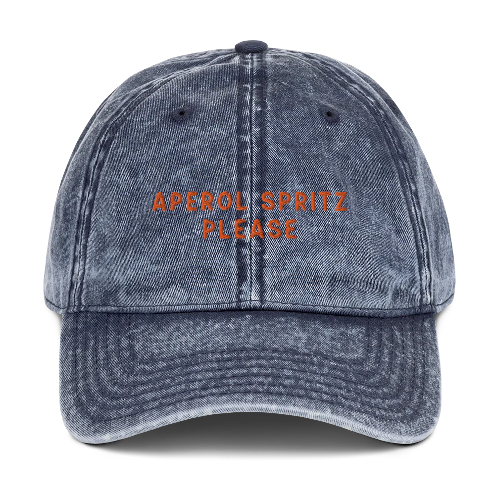 Aperol Spritz Please Embroidered Vintage Cap - Image 7