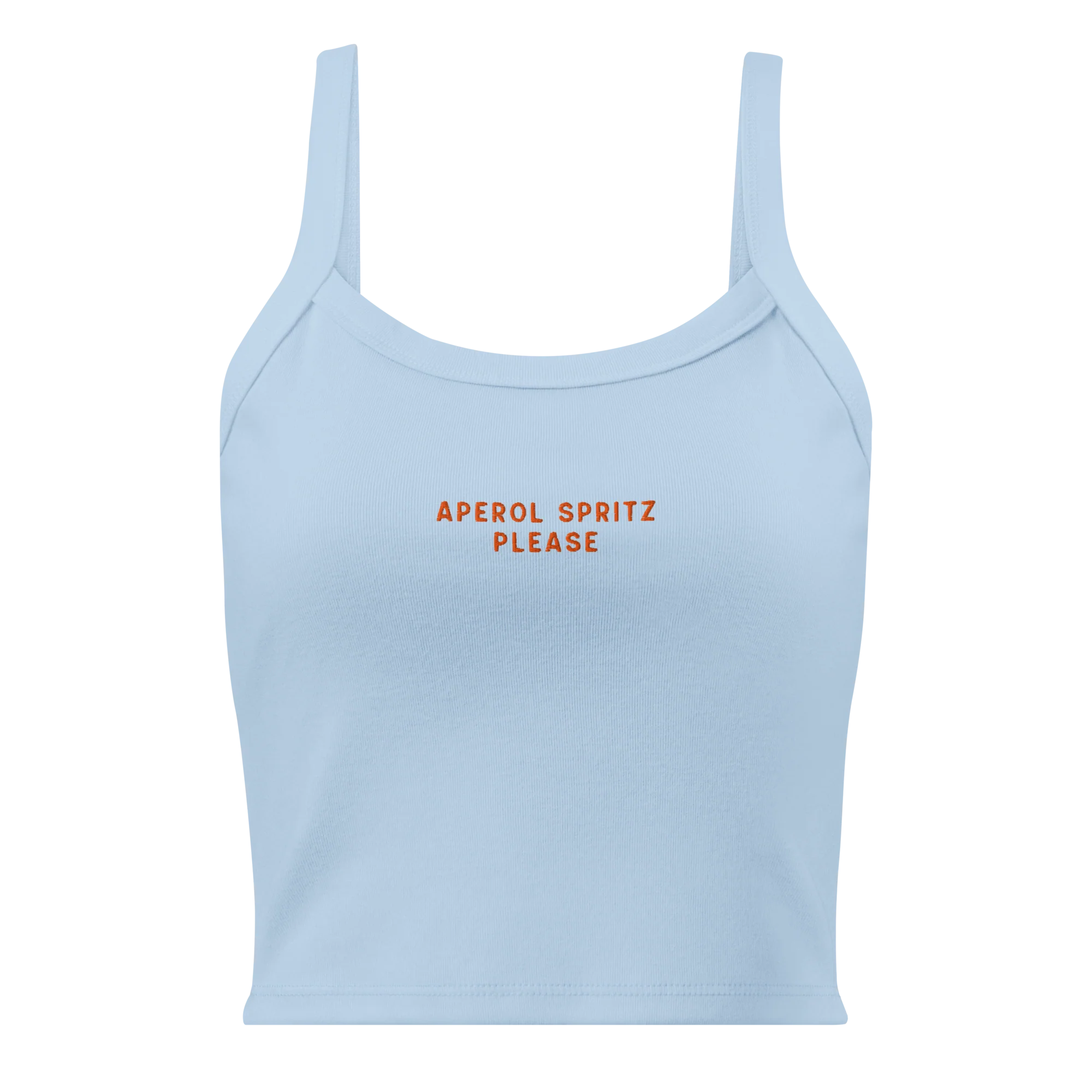 Aperol Spritz Please Rib Embroidered Tank Top - Image 7
