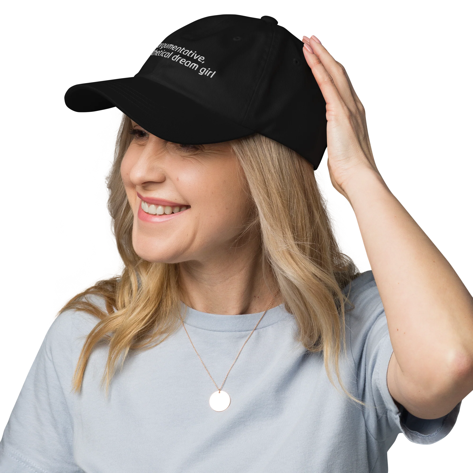 Argumentative, Antithetical Dream Girl Embroidered Cap - Image 2