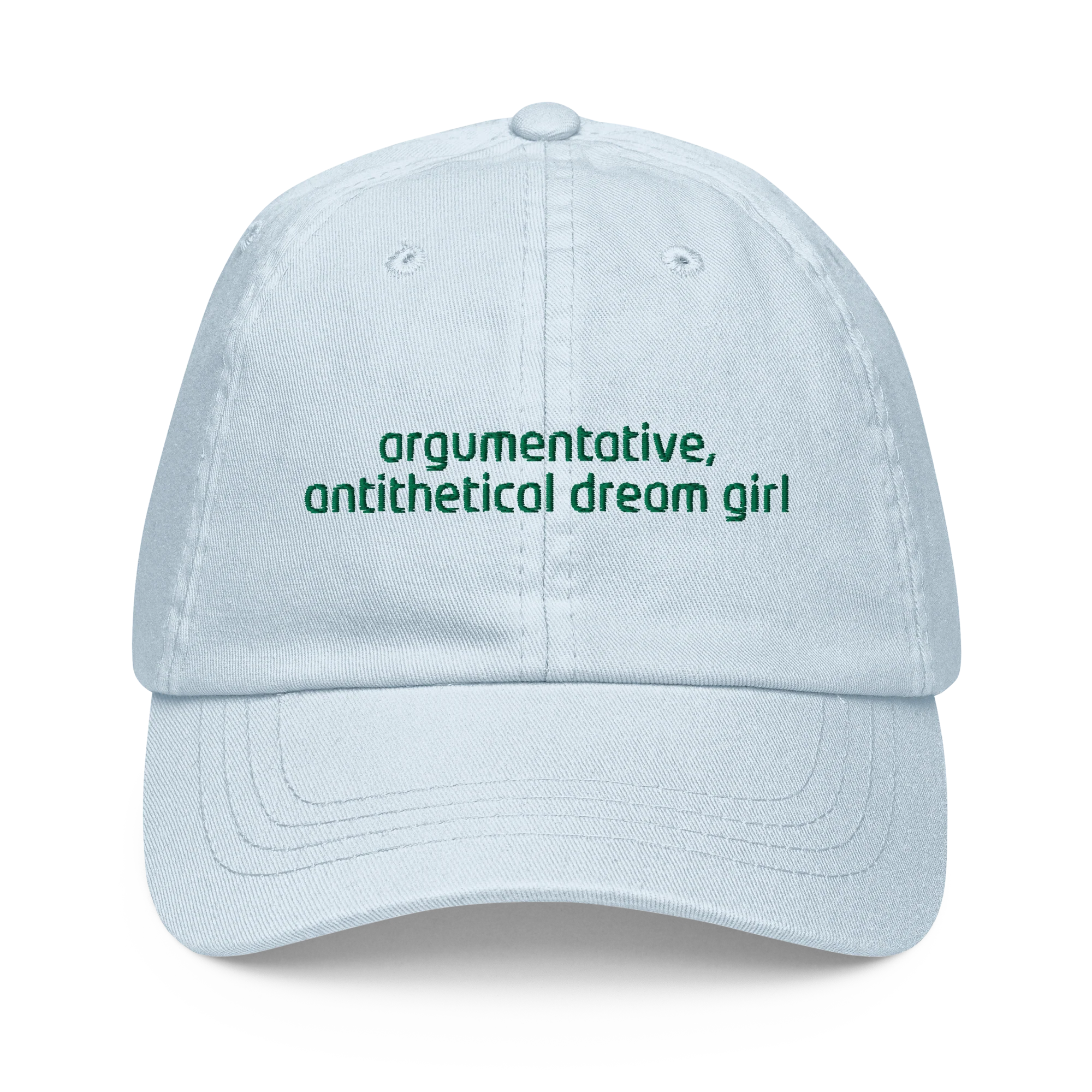 Argumentative, Antithetical Dream Girl Embroidered Pastel Baseball Cap - Image 9