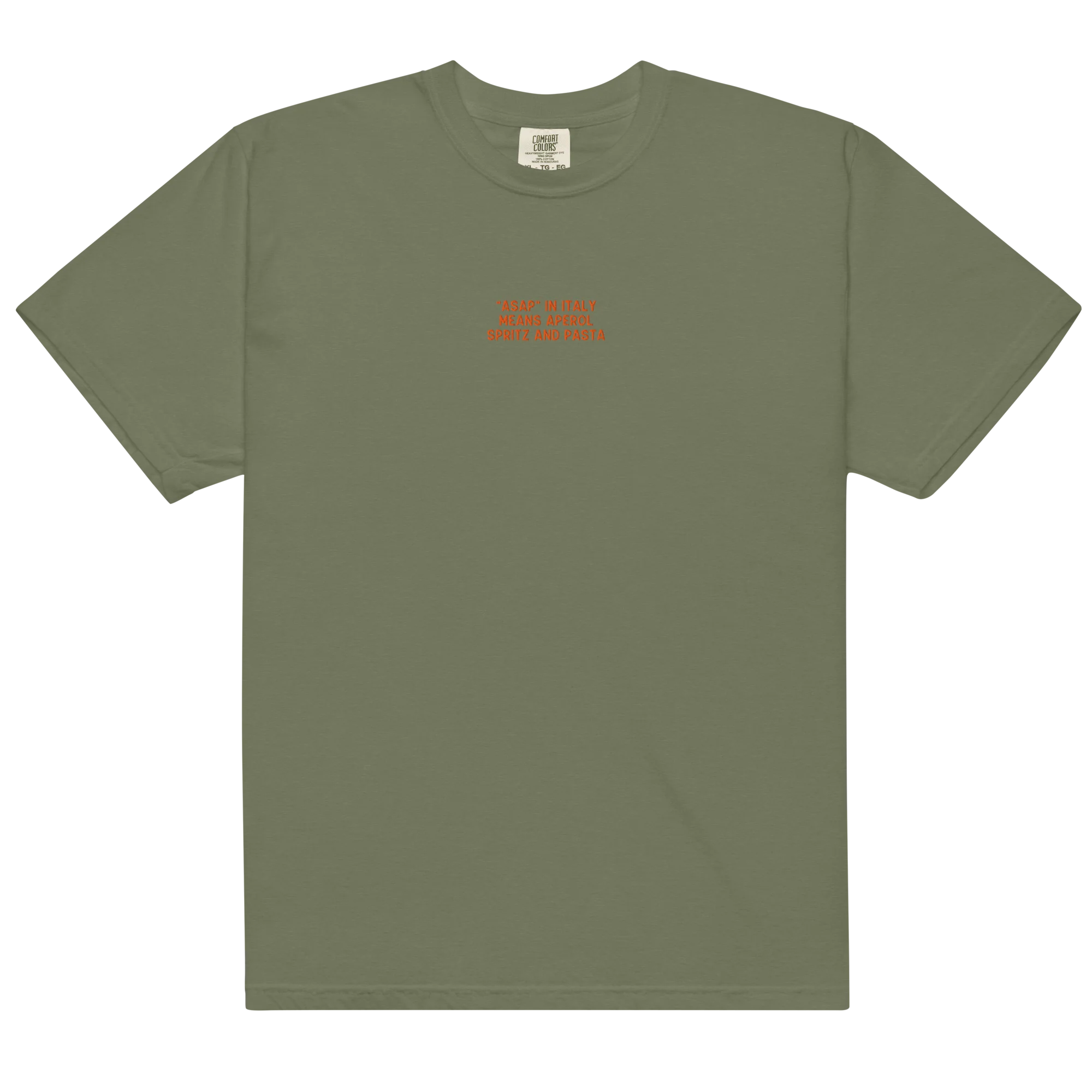 ASAP Italy Aperol Spritz and Pasta Embroidered Classic T-Shirt - Image 15