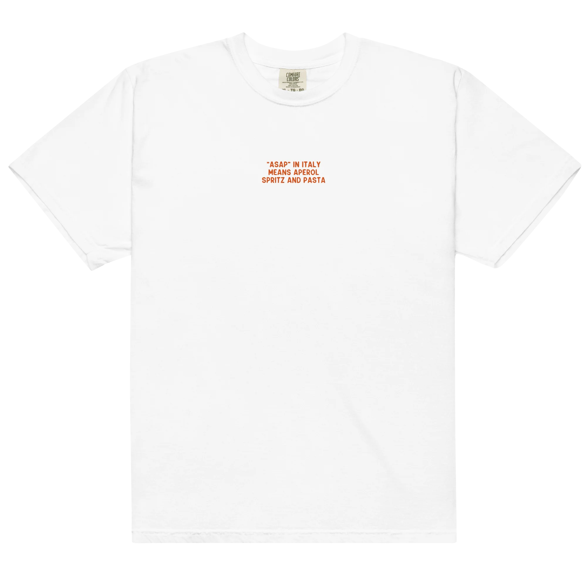 ASAP Italy Aperol Spritz and Pasta Embroidered Classic T-Shirt - Image 4