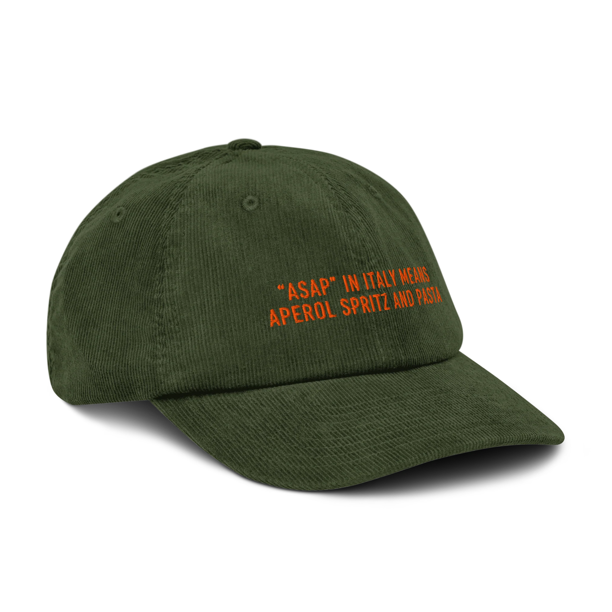 ASAP Italy Aperol Spritz and Pasta Embroidered Corduroy Hat - Image 13