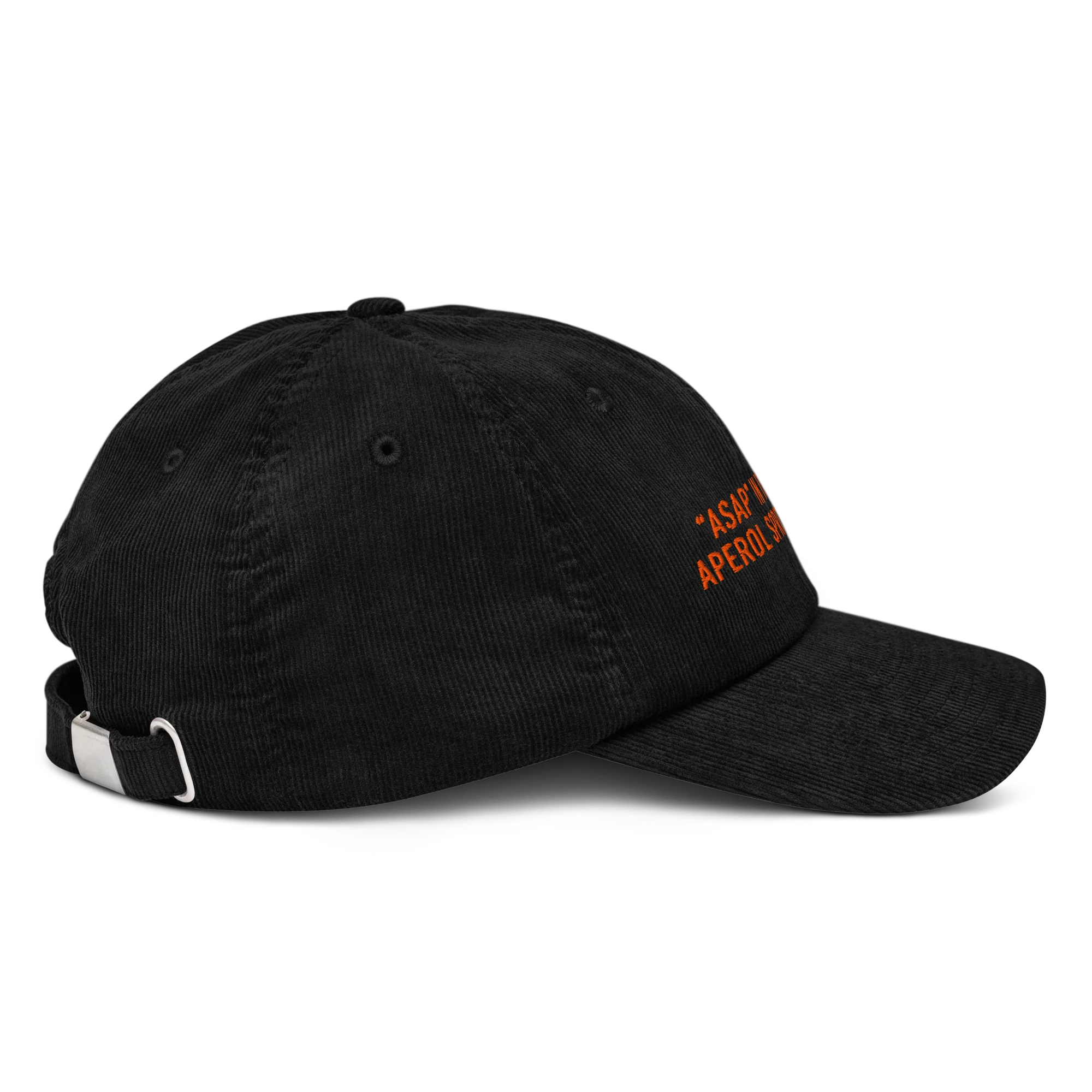 ASAP Italy Aperol Spritz and Pasta Embroidered Corduroy Hat - Image 8