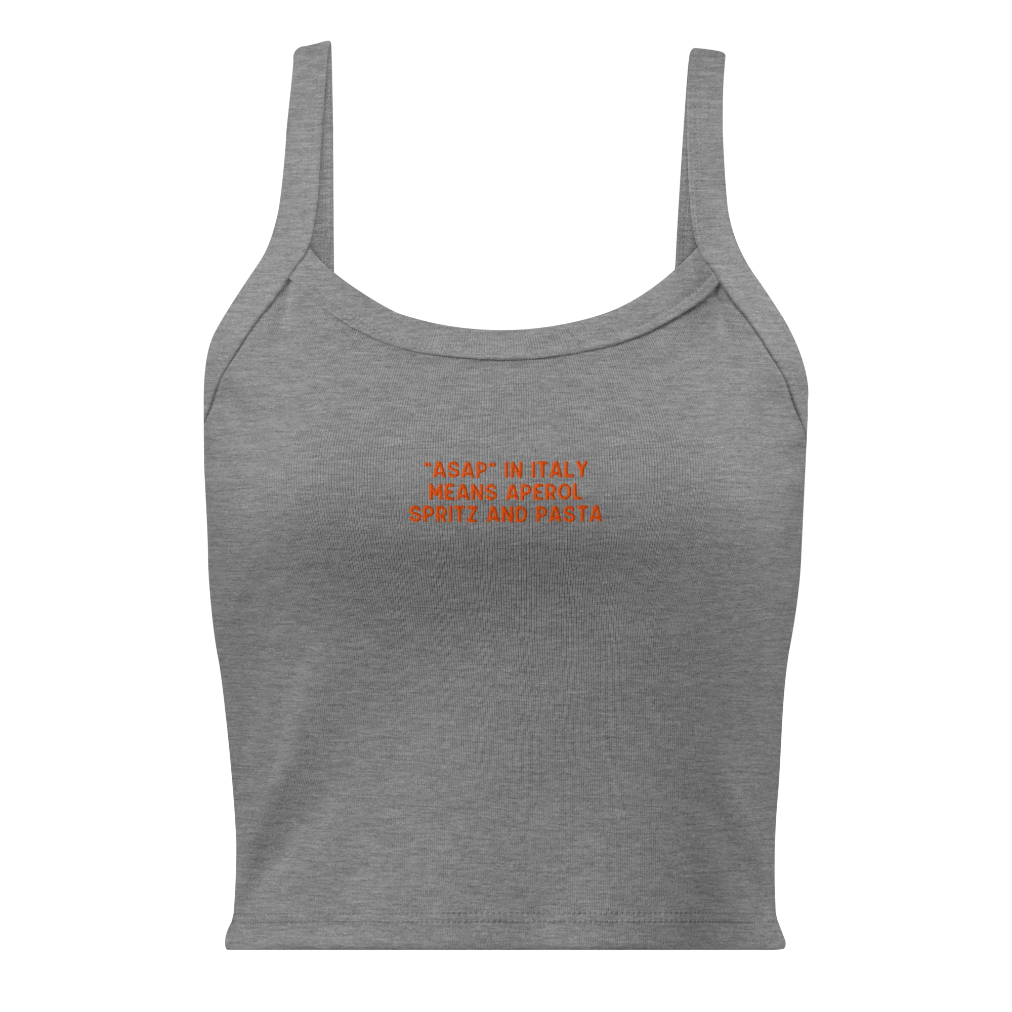 ASAP Italy Aperol Spritz and Pasta Embroidered Rib Tank Top - Image 8