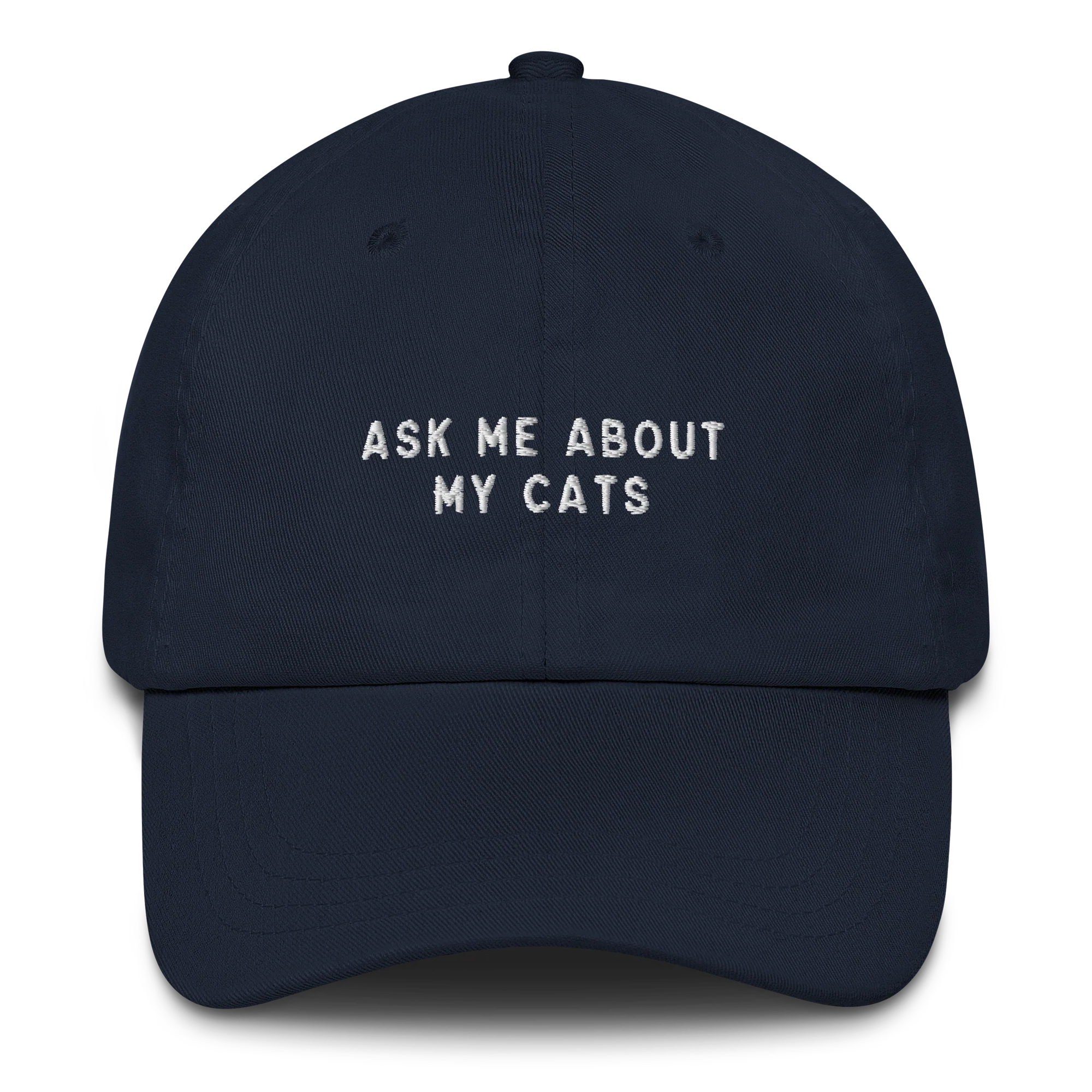 Ask Me About my Cats Embroidered Cap - Image 3