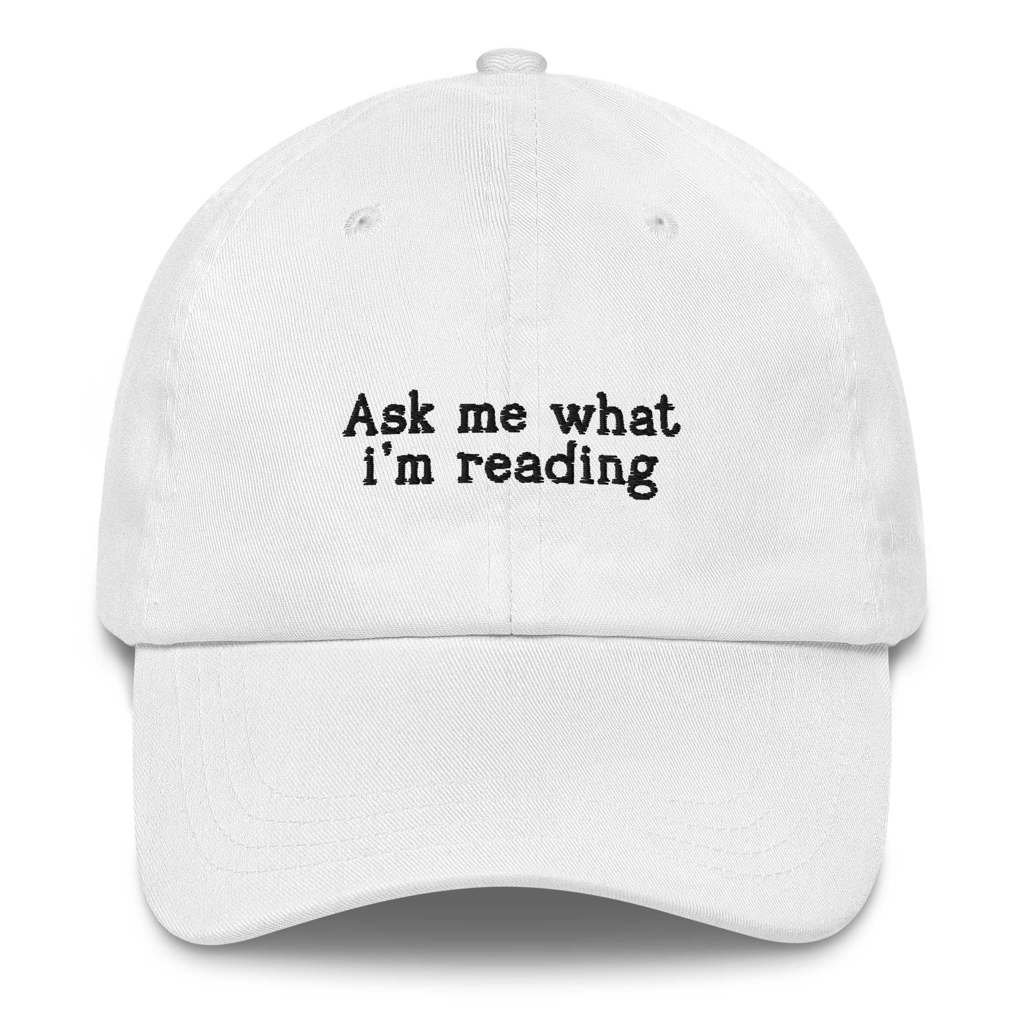 Ask Me What I’m Reading Embroidered Cap - Image 4