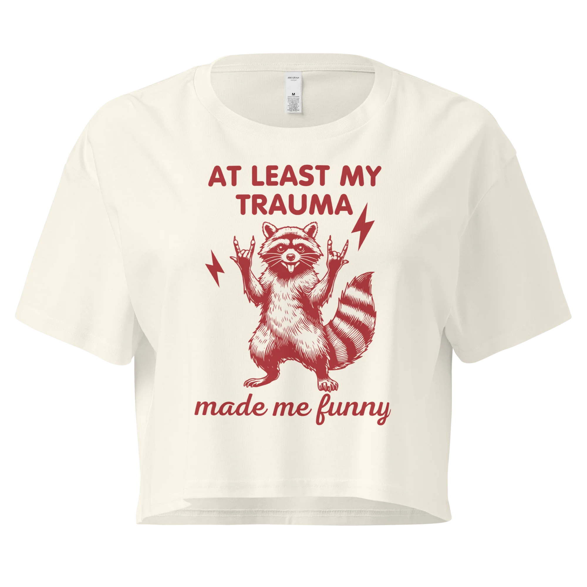 At Least My Trauma Made Me Funny Crop Tee - Image 4